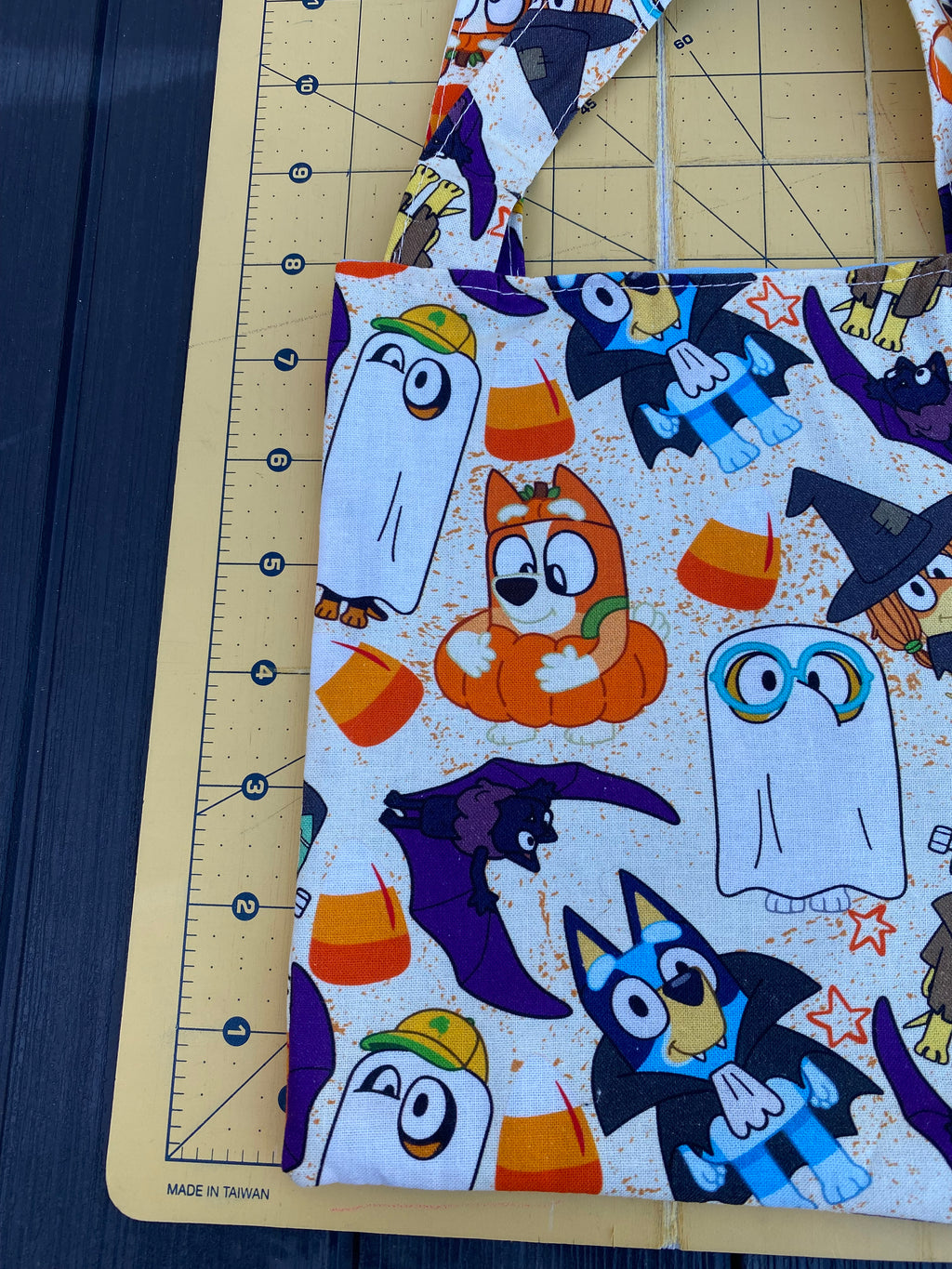 Blue Heeler Halloween Trick or Treat Bag; Gift Bag; Tote