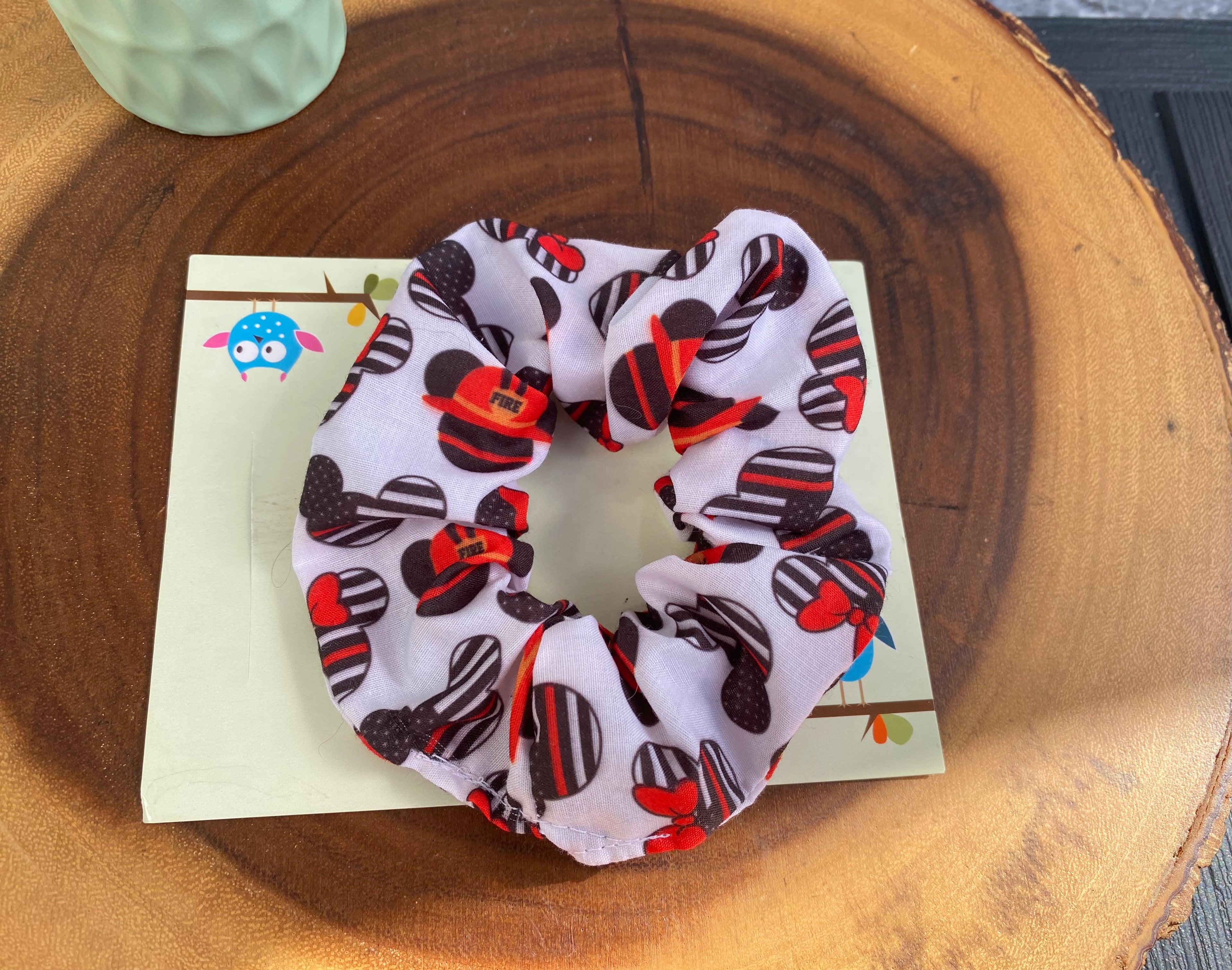 Firefighter Mickey Scrunchie