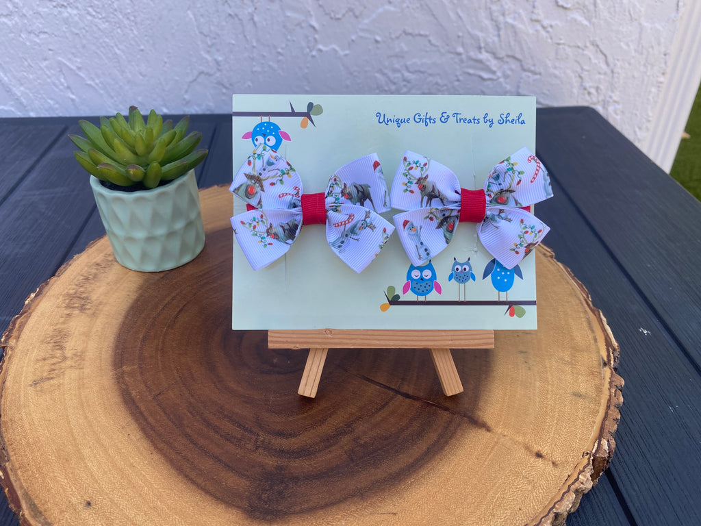 Olaf and Sven Christmas Hairbows