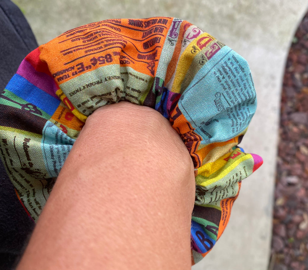 Disneyland Vintage Ticket Scrunchie