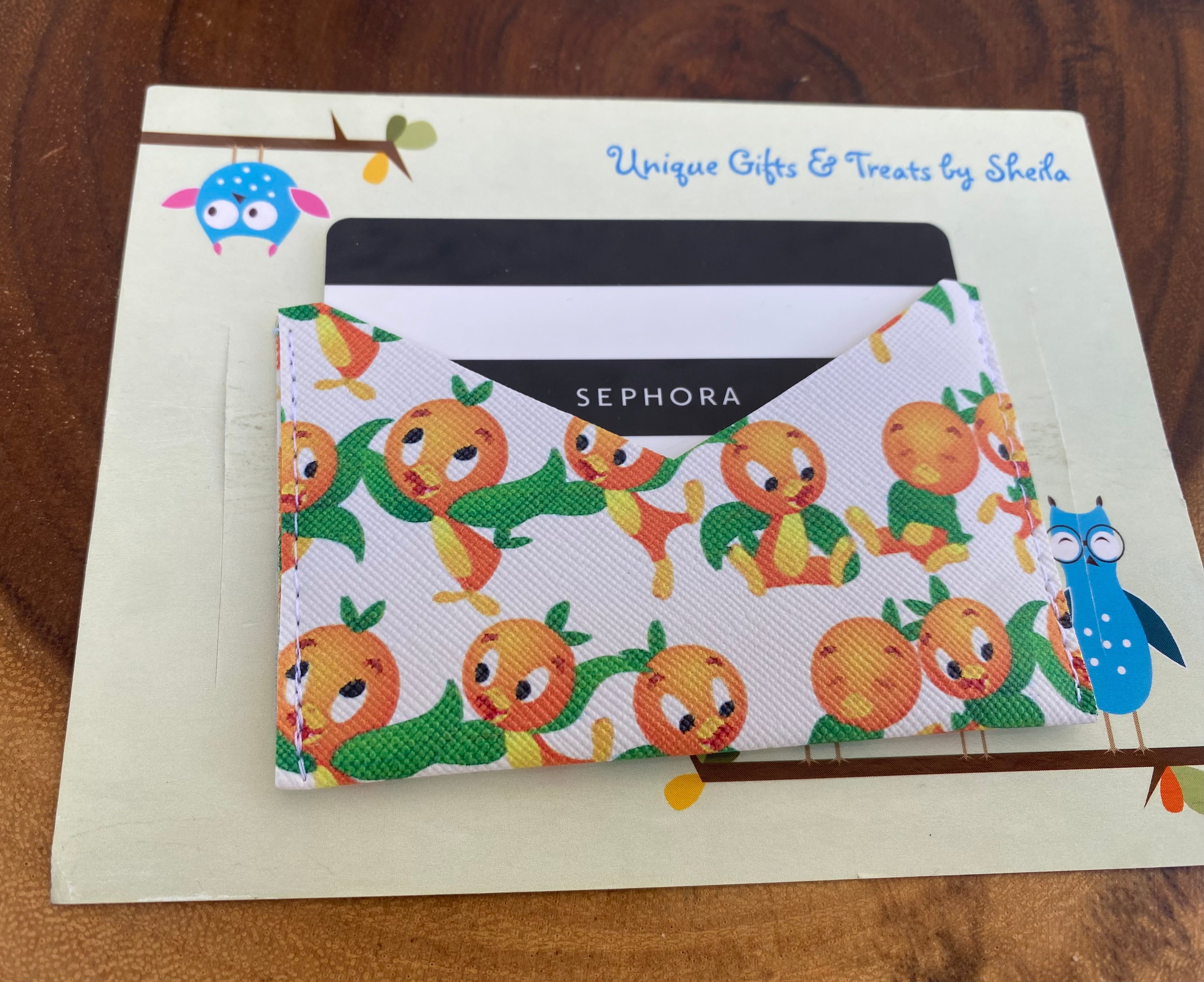 Orange Bird Gift Card Holder