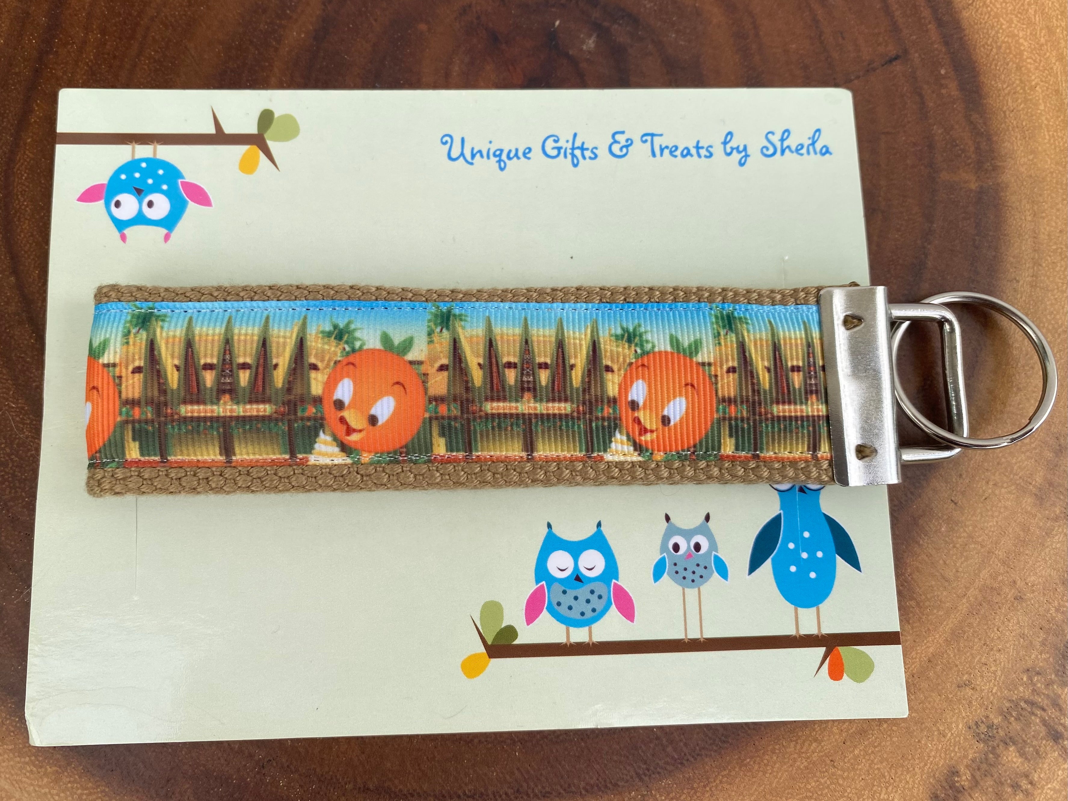 Orange Bird Keychain;Keyfob