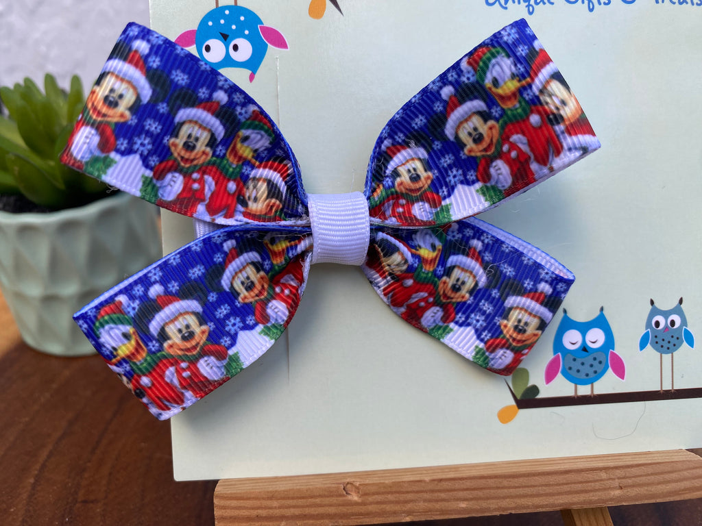Mickey and Minnie Christmas Hairbow