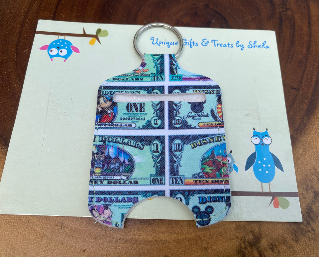 Disney Dollars Hand Sanitizer Holder