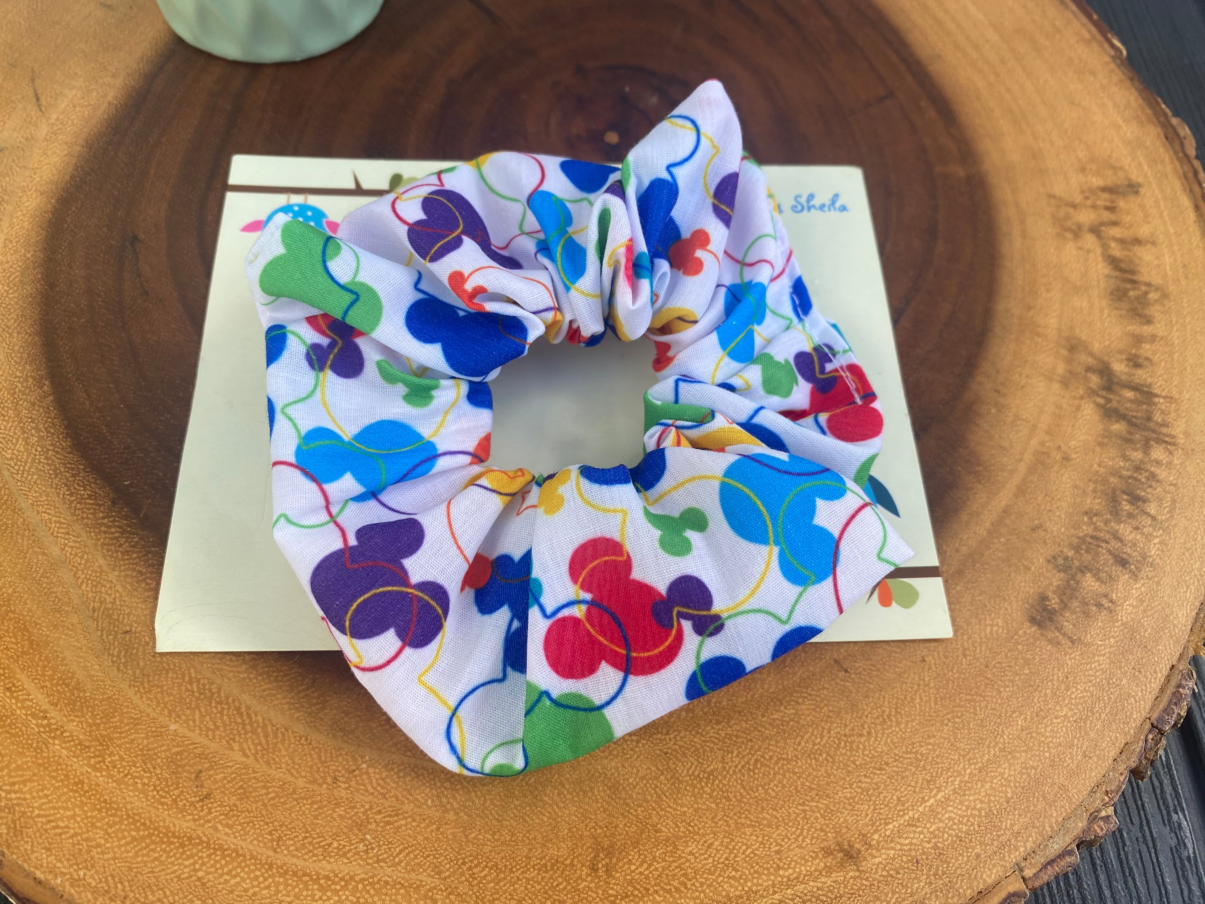 Colorful Mickey Scrunchie