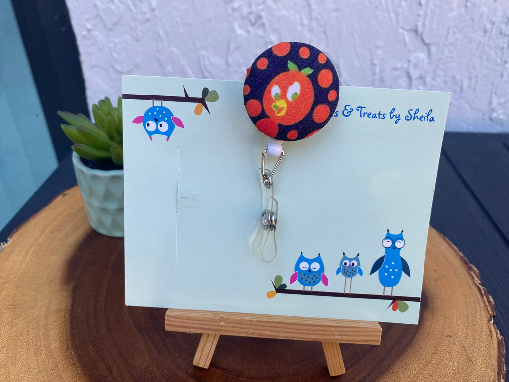Orange Bird Badge Reel