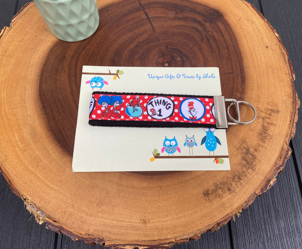 Funny Cat and Friends Keychain; Keyfob