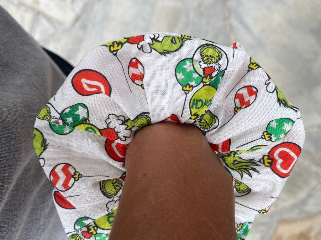 Green Christmas Monster Scrunchie
