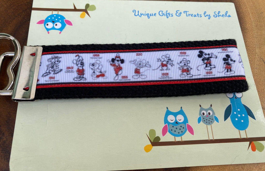 Mickey Mouse Through the Years Keychain; Keyfob