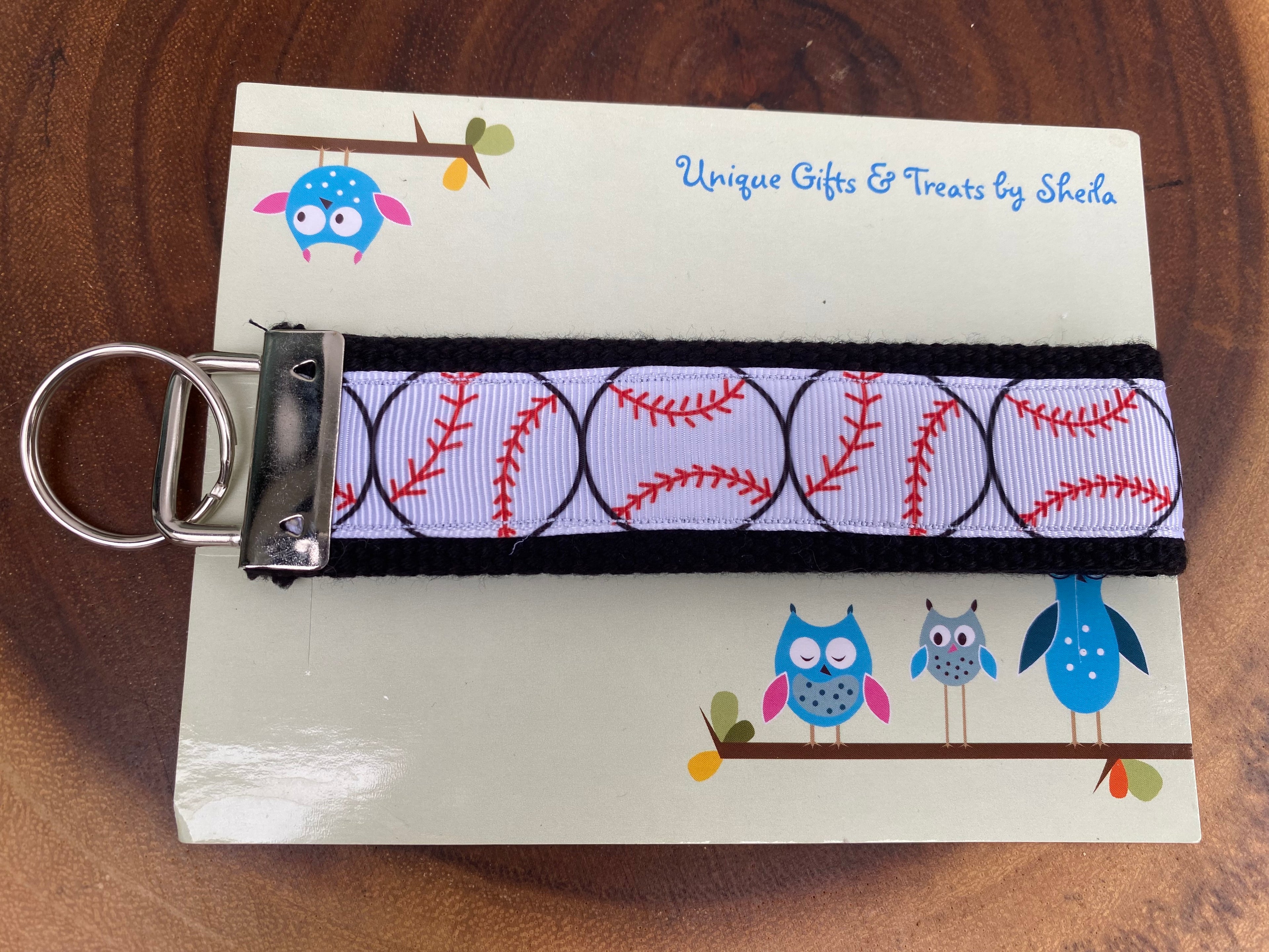 Baseball Keychain; Keyfob
