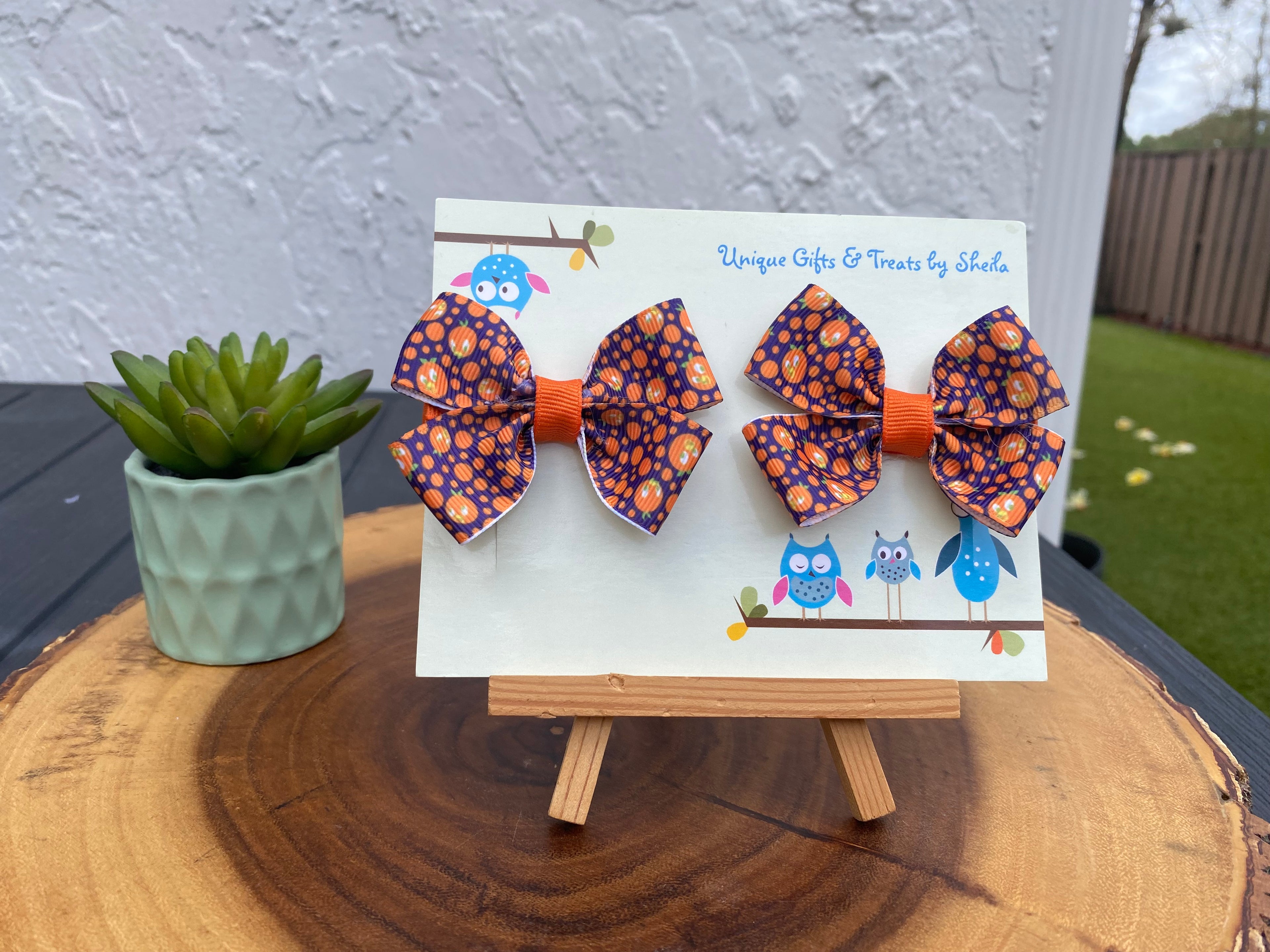 Orange Bird Hairbows