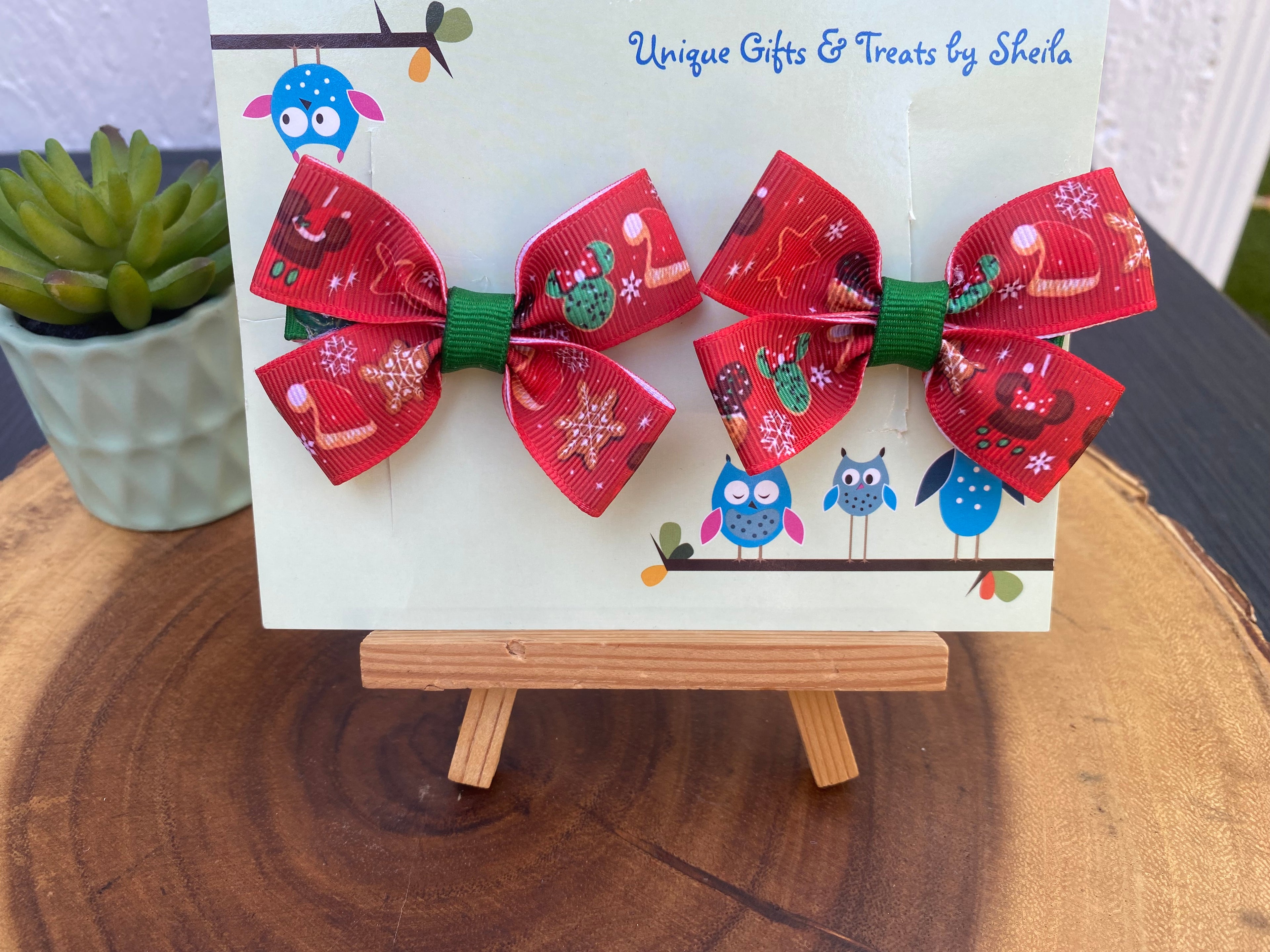 Disney Christmas Snacks Hairbows; Christmas Cookies Hairbows