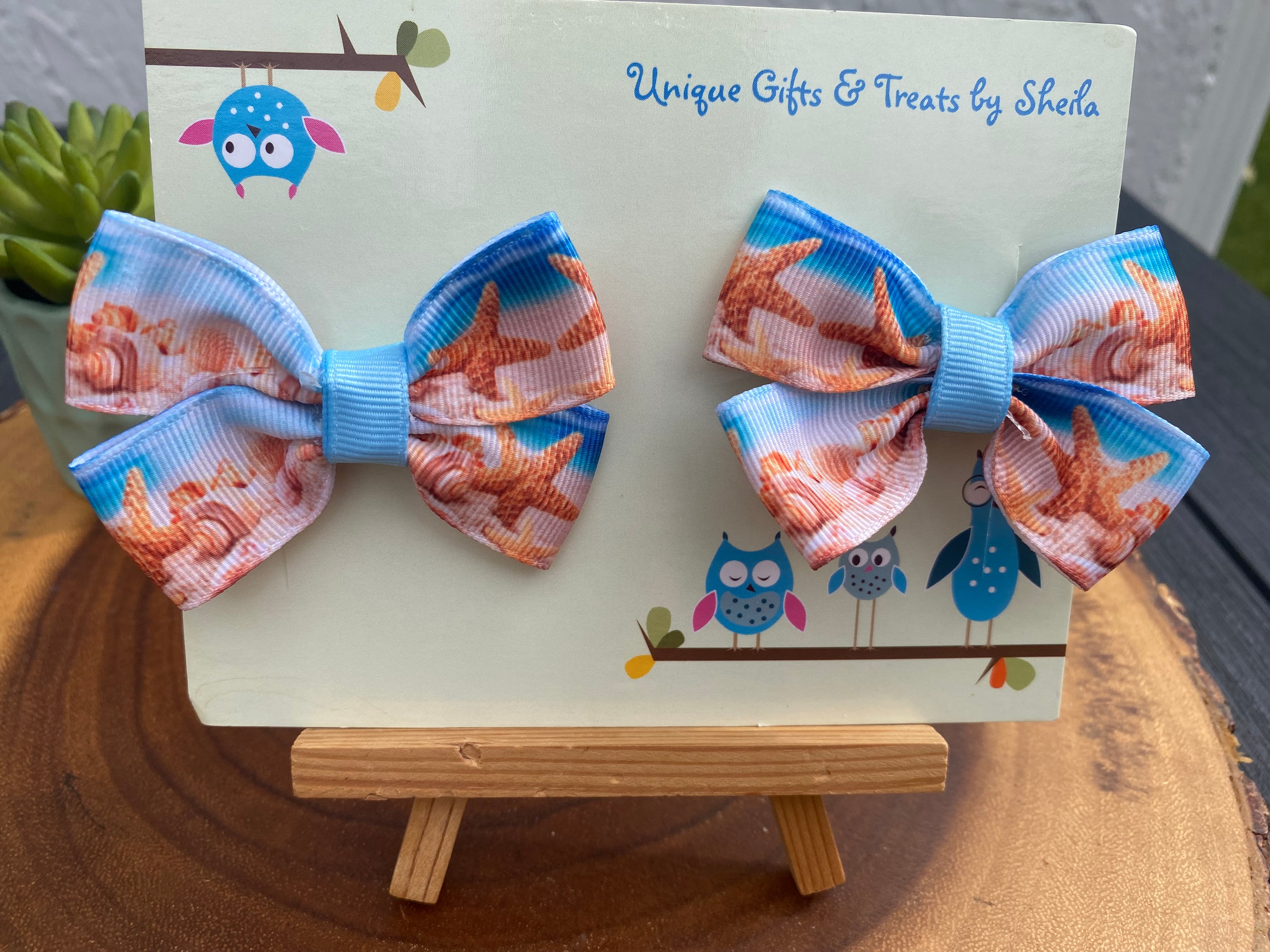 Beach; Seashells Hairbows