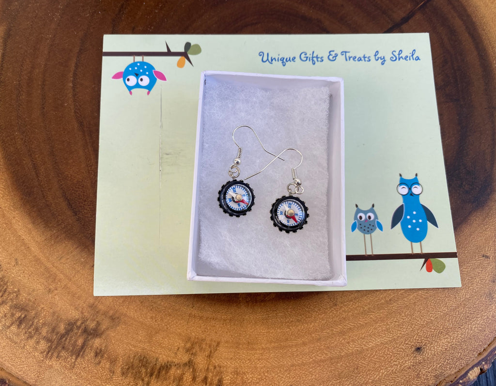 Compass; Explorer Earrings