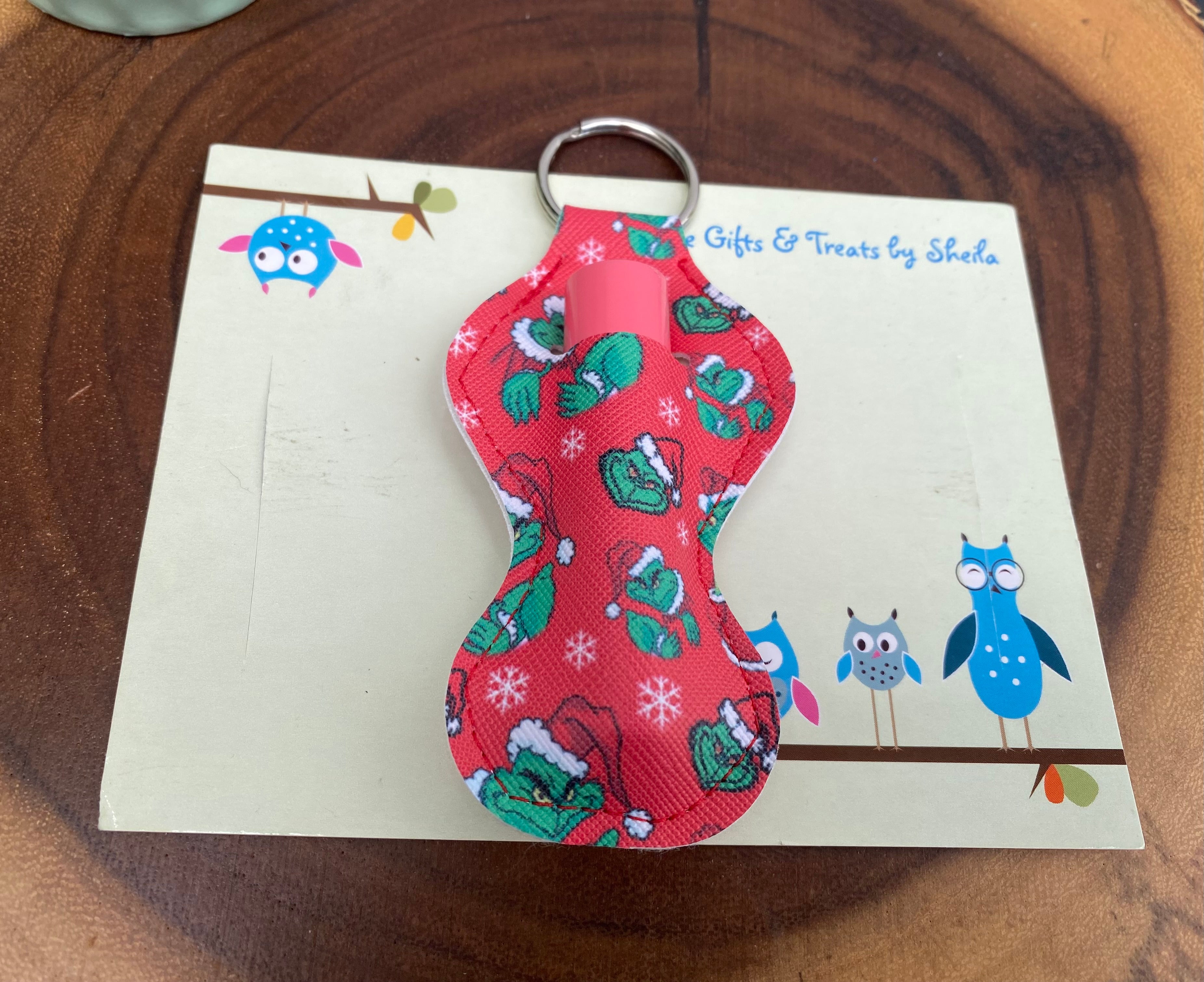 Green Christmas Monster Lip Balm Holder