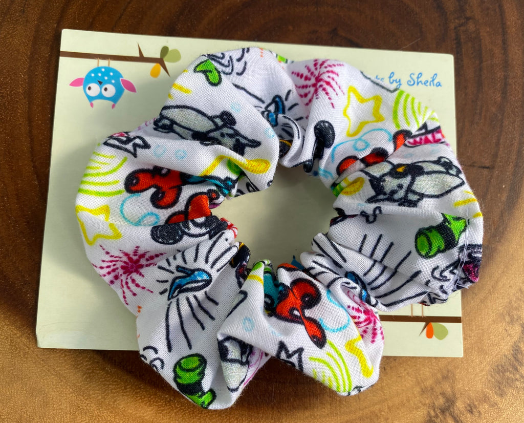 Disney Sketch Print Scrunchie