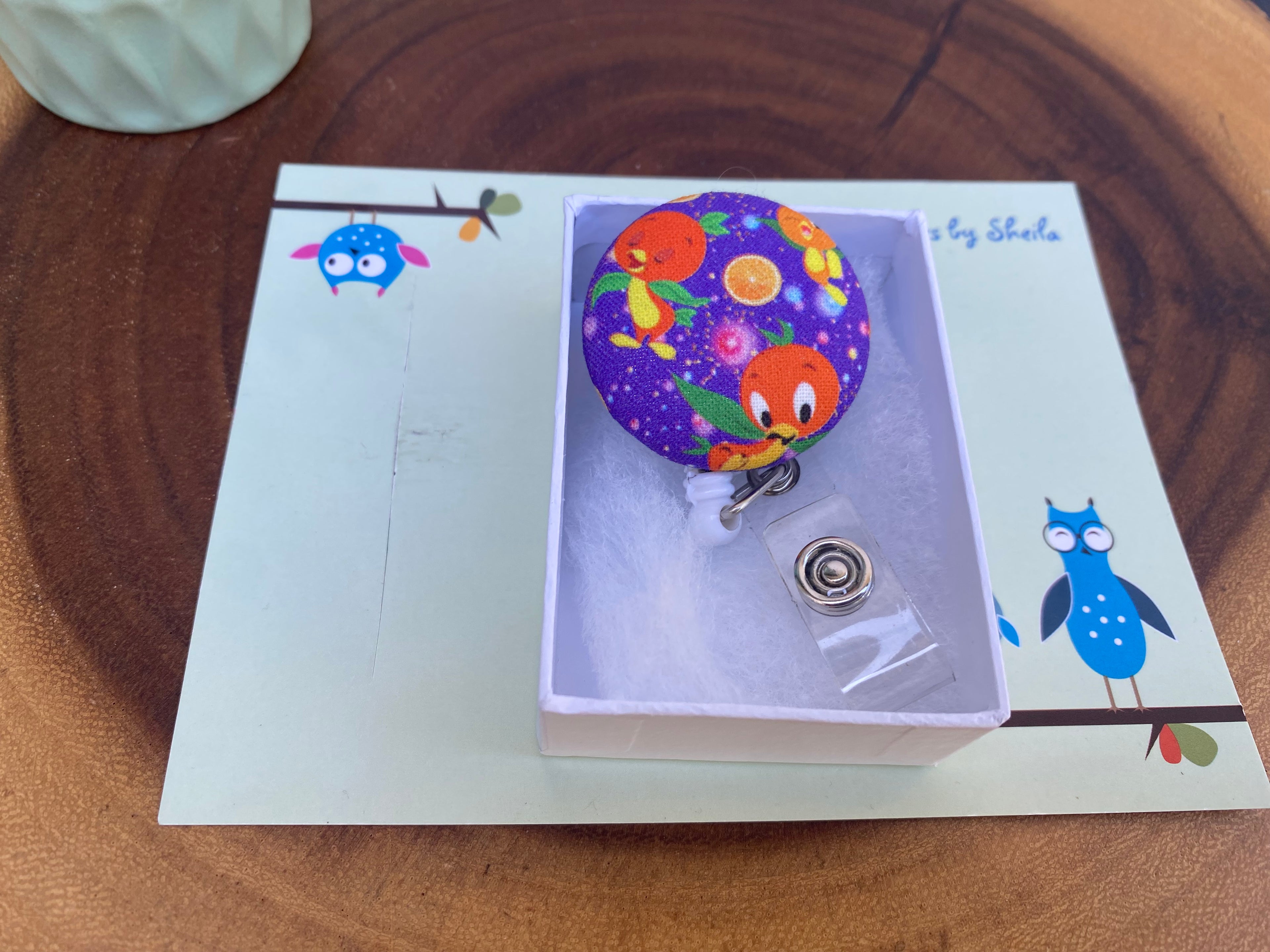 Orange Bird Badge Reel
