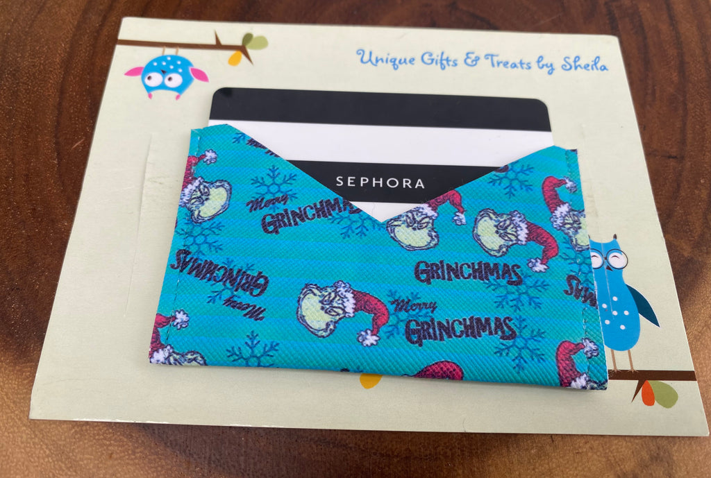 Green Christmas Monster Gift Card Holder