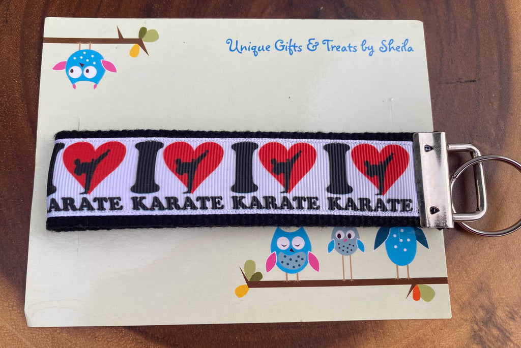 I Love Karate Keychain; Keyfob