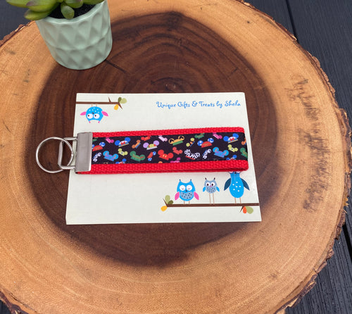 Disney Character Hats Keychain; Keyfob