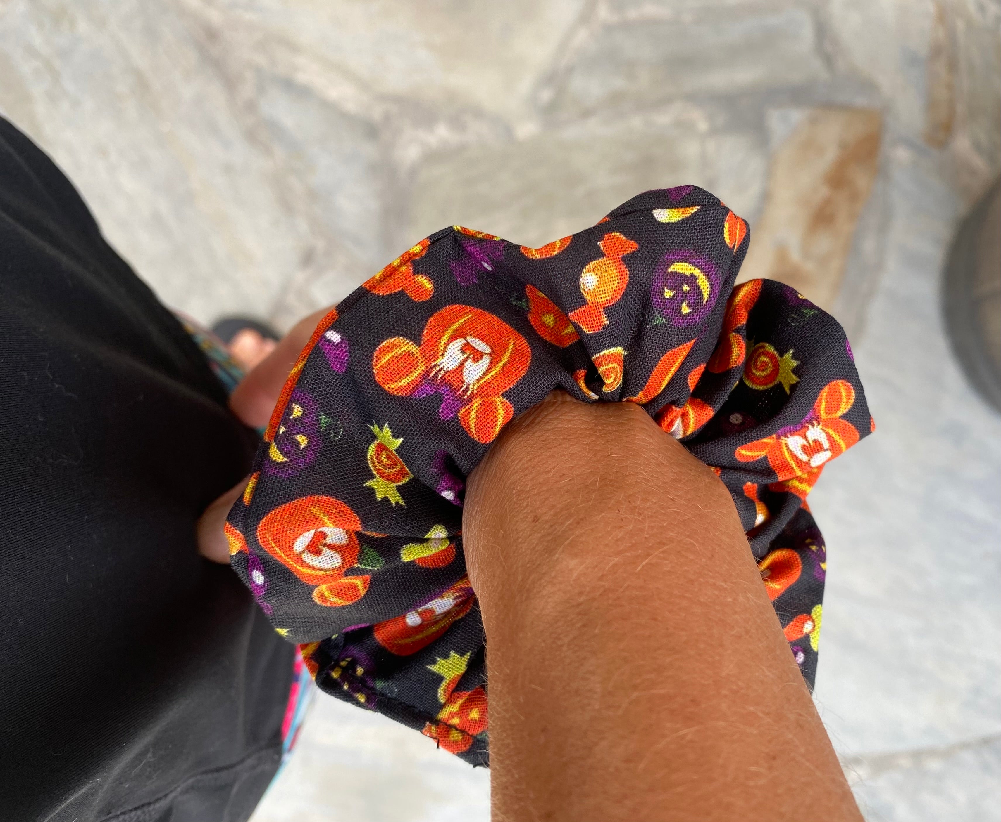 Mickey Pumpkins Halloween Scrunchie