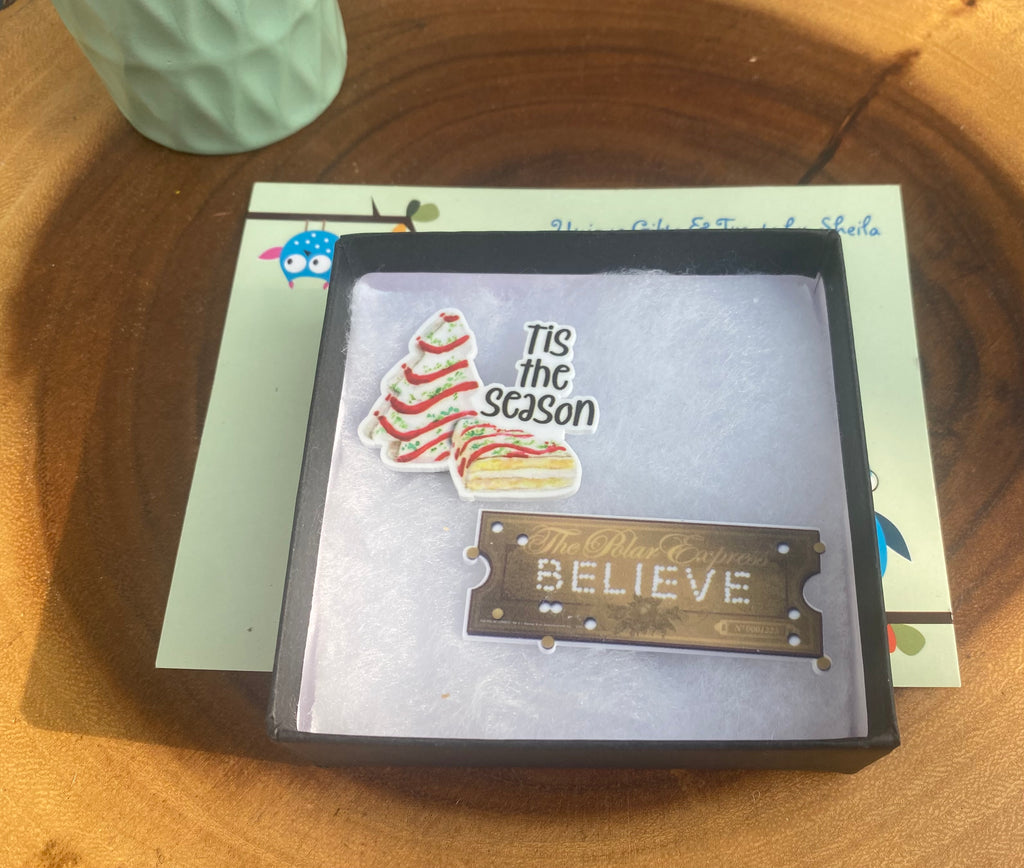 Christmas Magnets; Tis The Season; Believe Magnets