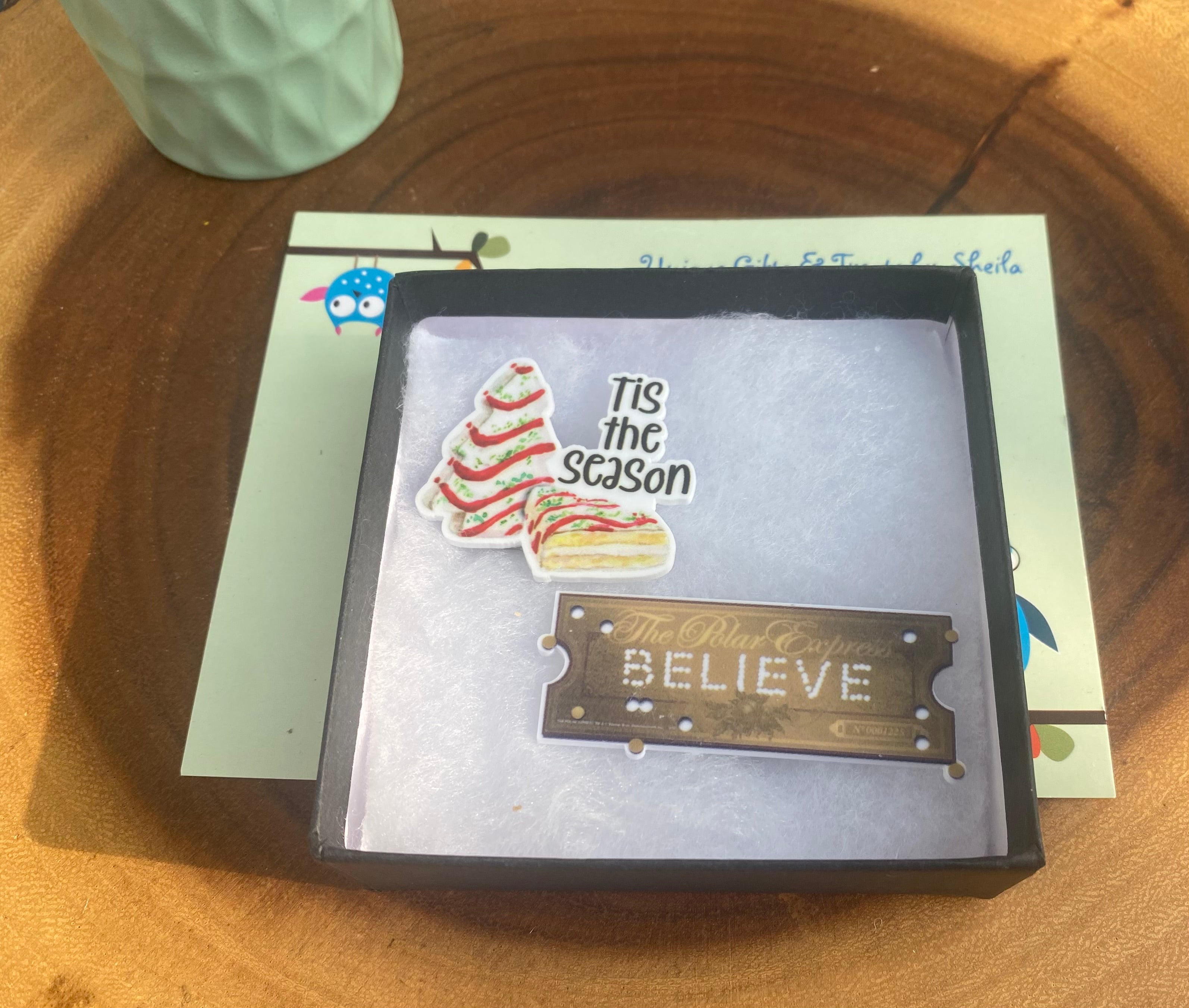 Christmas Magnets; Tis The Season; Believe Magnets