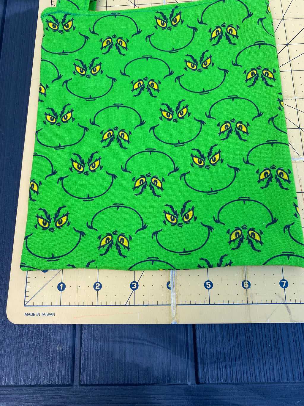 Green Christmas Monster Gift Bag; Tote