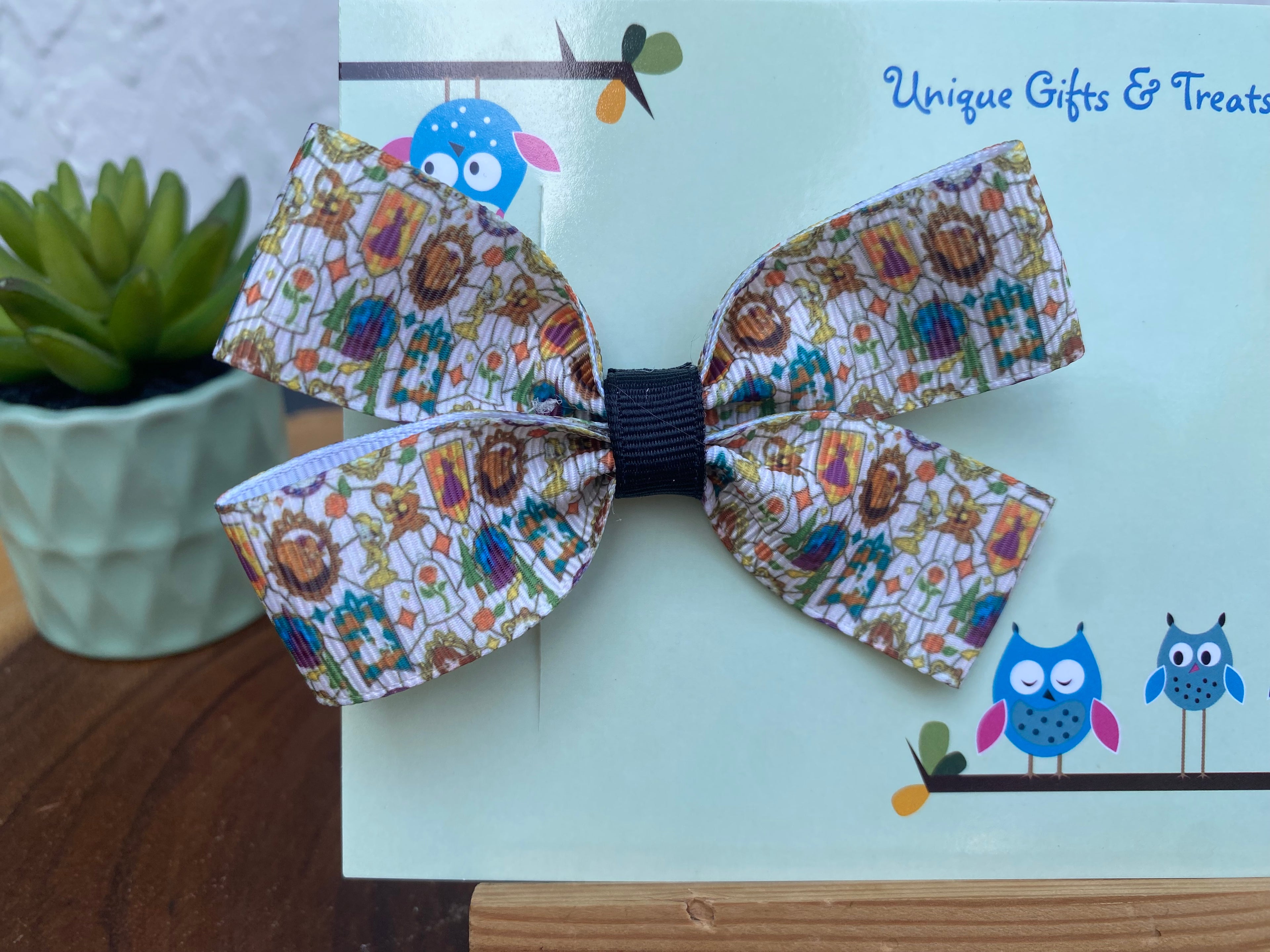 Beauty and the Beast Stained Glass Hairbow