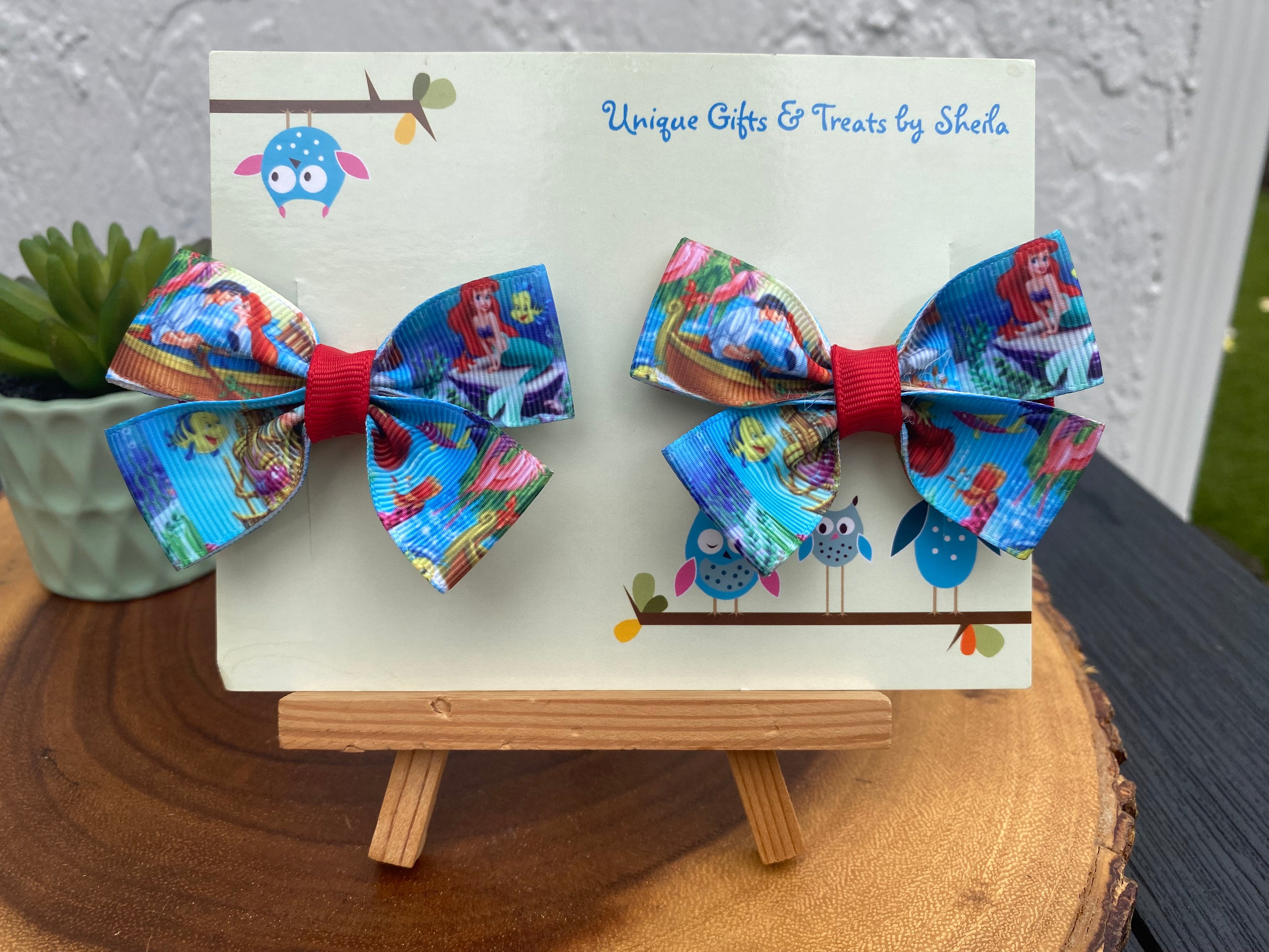 Little Mermaid; Ariel Hairbows