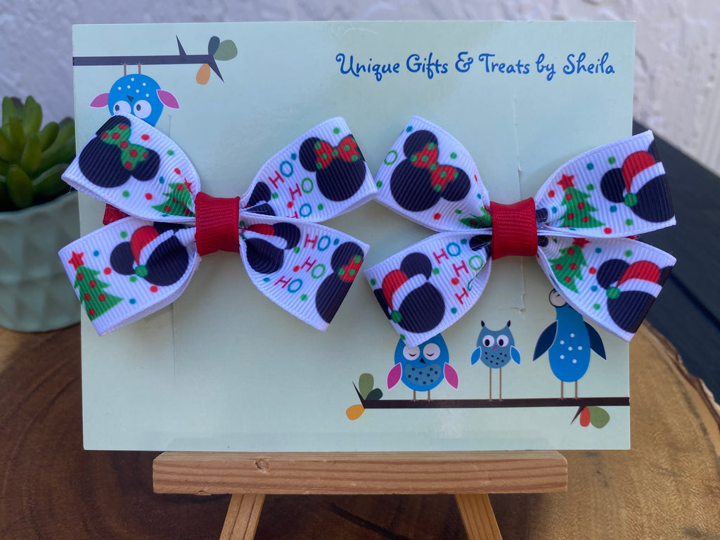 Mickey and Minnie Christmas Hairbows