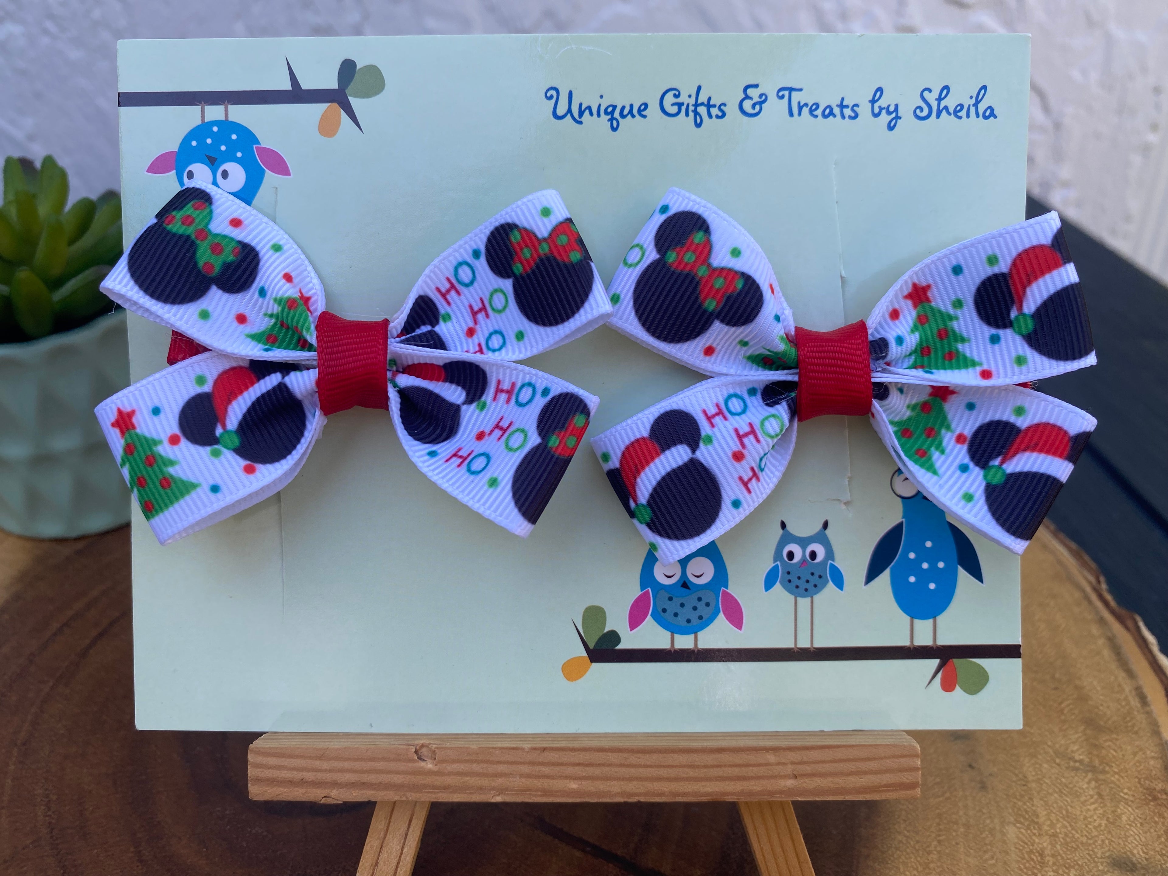 Mickey and Minnie Christmas Hairbows