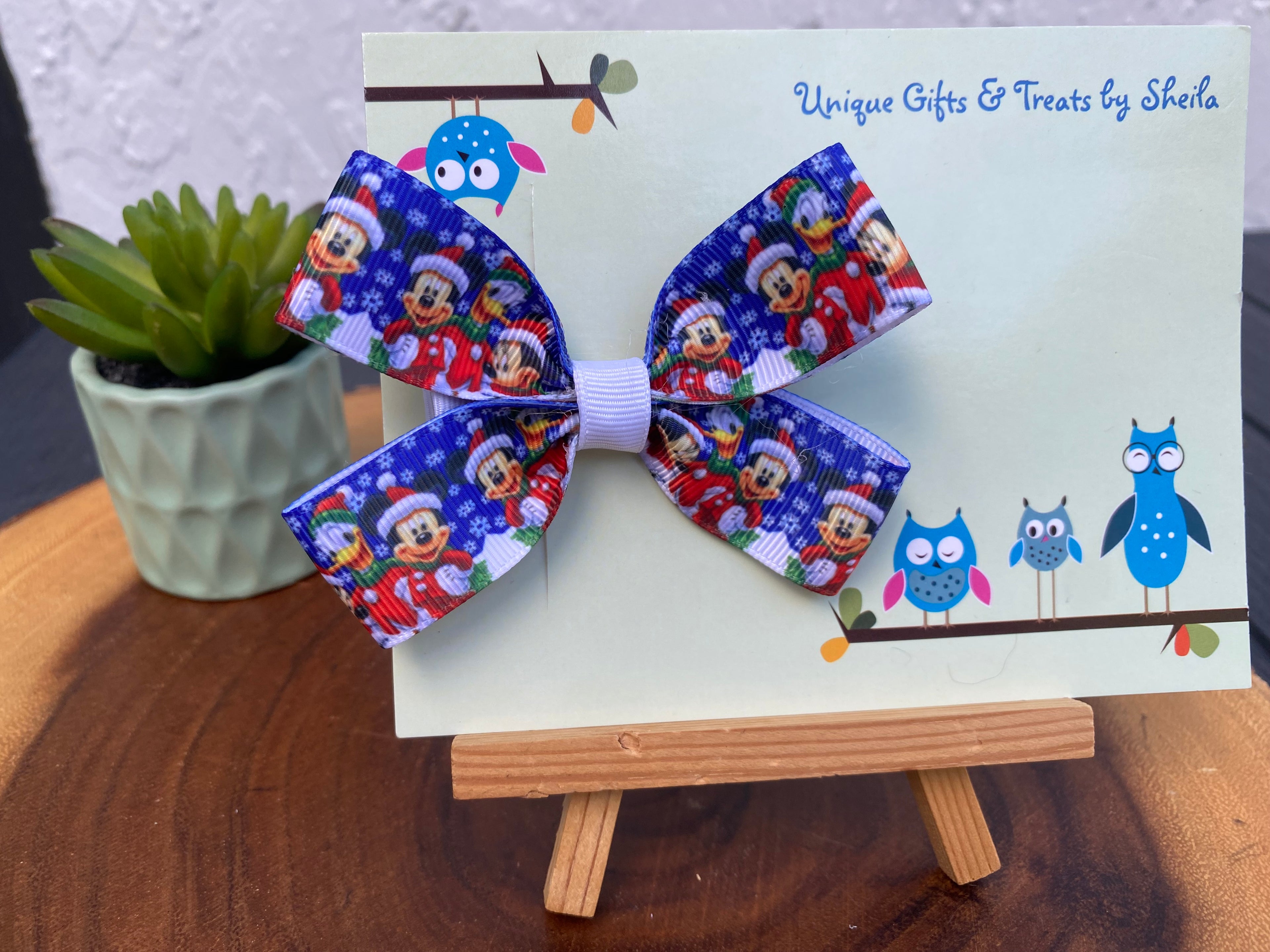 Mickey and Minnie Christmas Hairbow