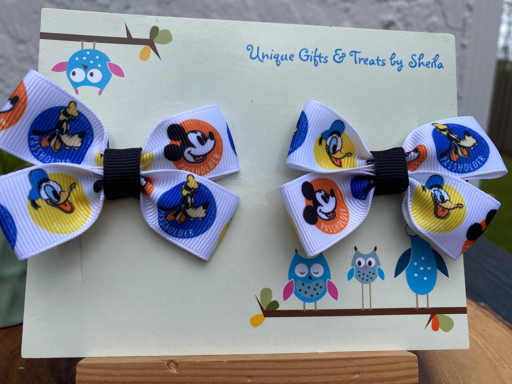 Disney Passholder Magnets (Mickey,Goofy, Pluto) Hairbows