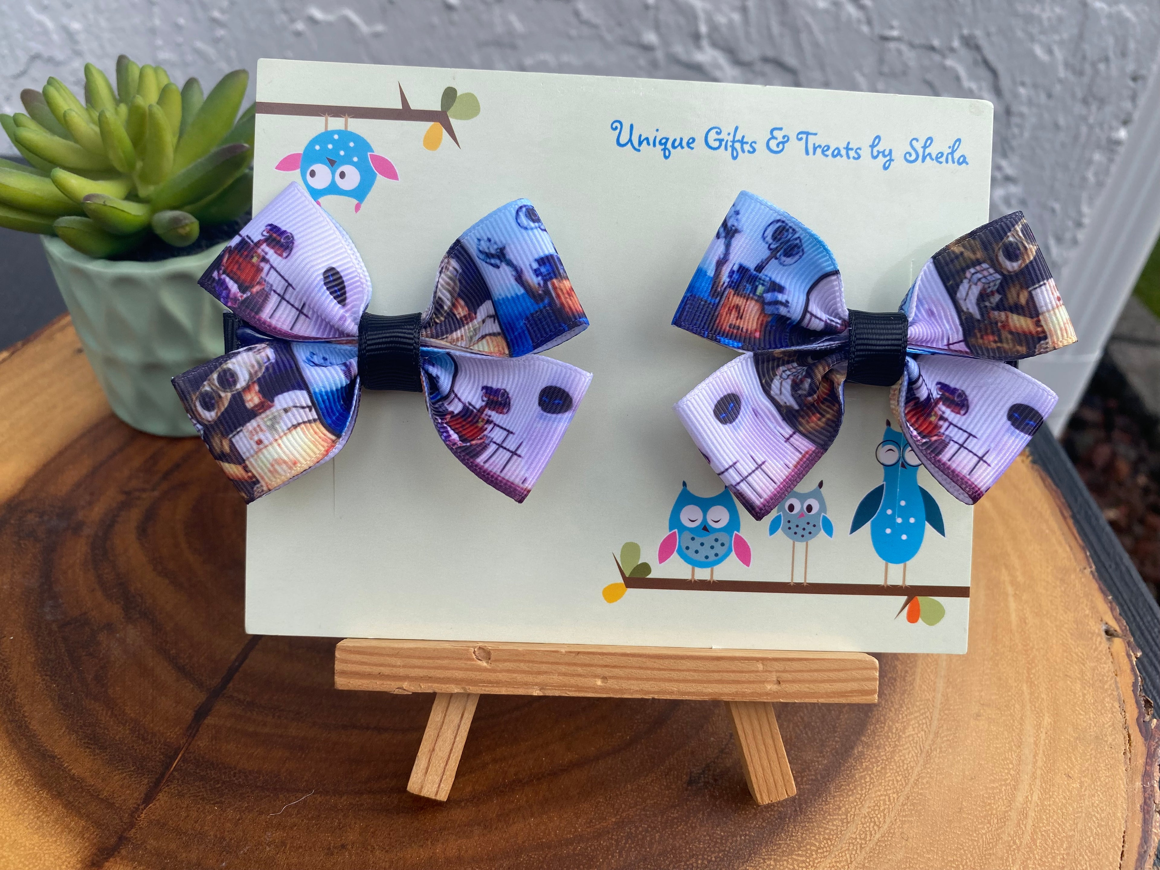 Wall-E and Eve Hairbows