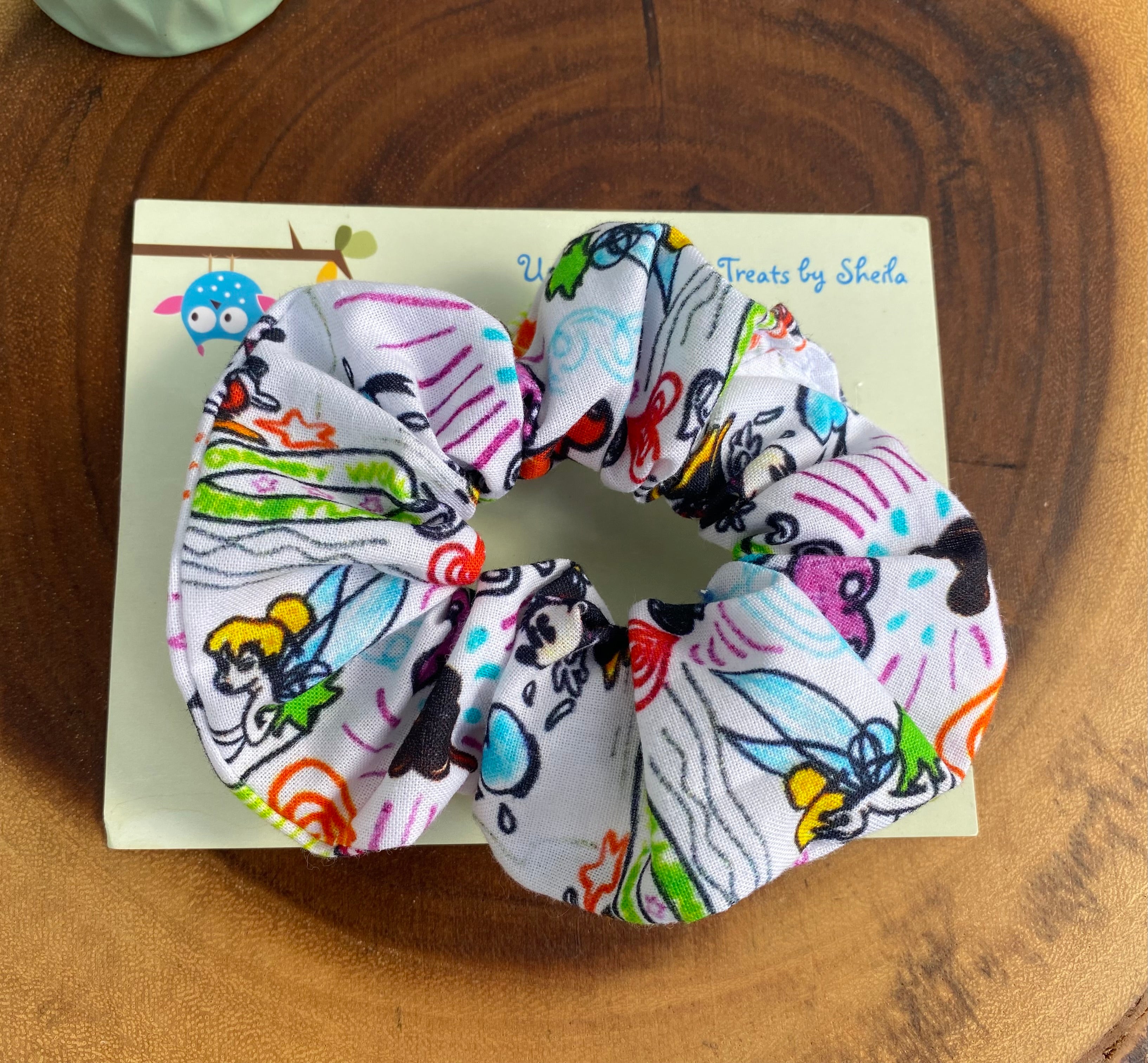 Disney Sketch Print Scrunchie
