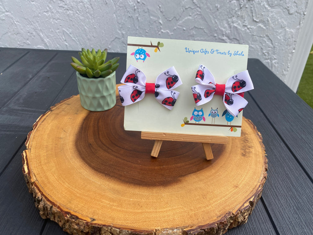 Ladybug Hairbows
