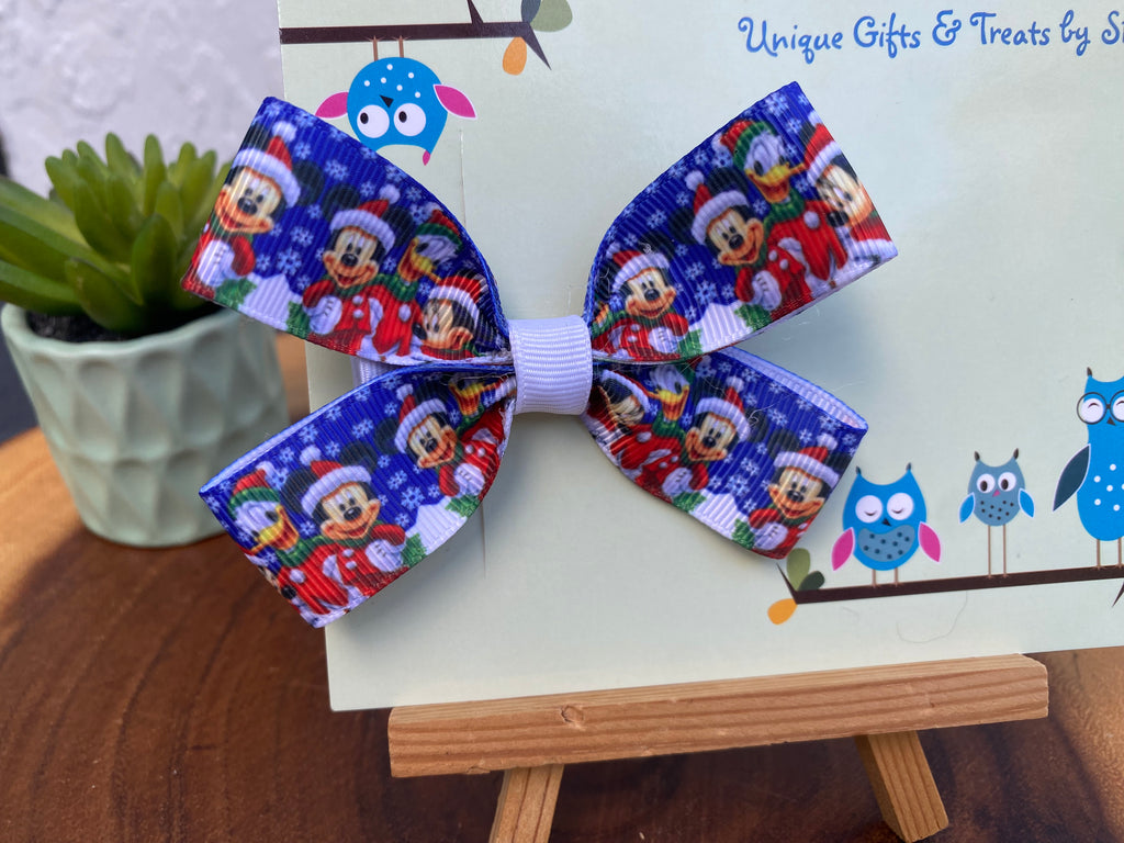 Mickey and Minnie Christmas Hairbow