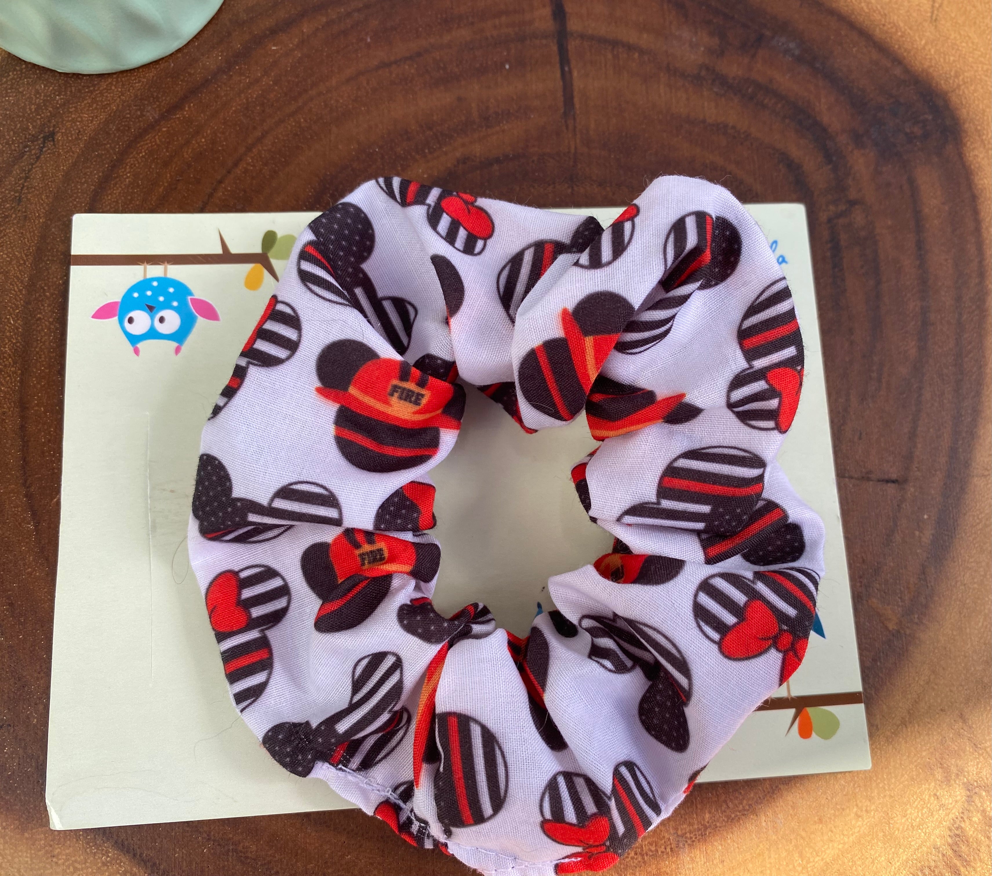 Firefighter Mickey Scrunchie