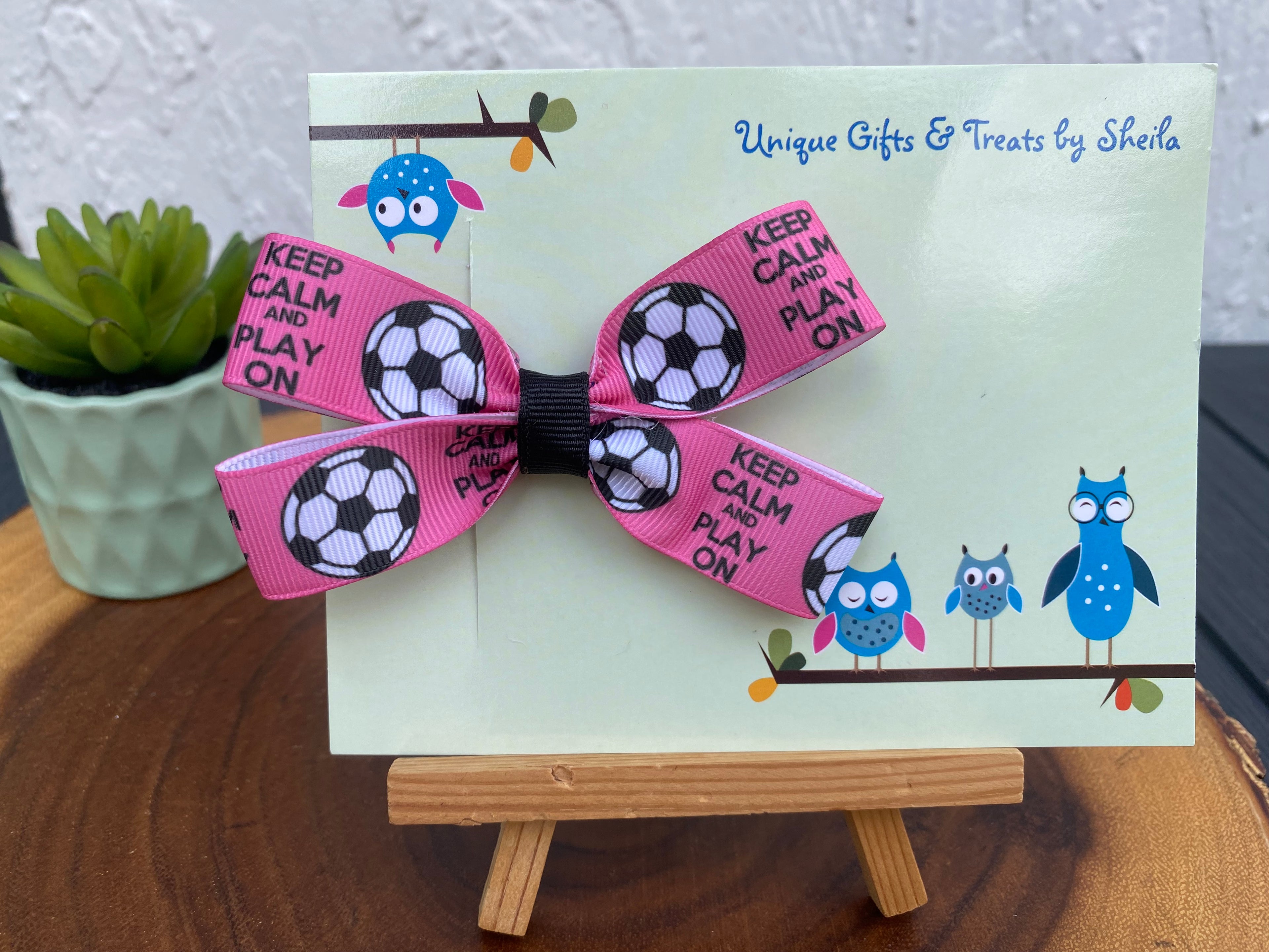 Soccer; Keep Calm and Play On Hairbow