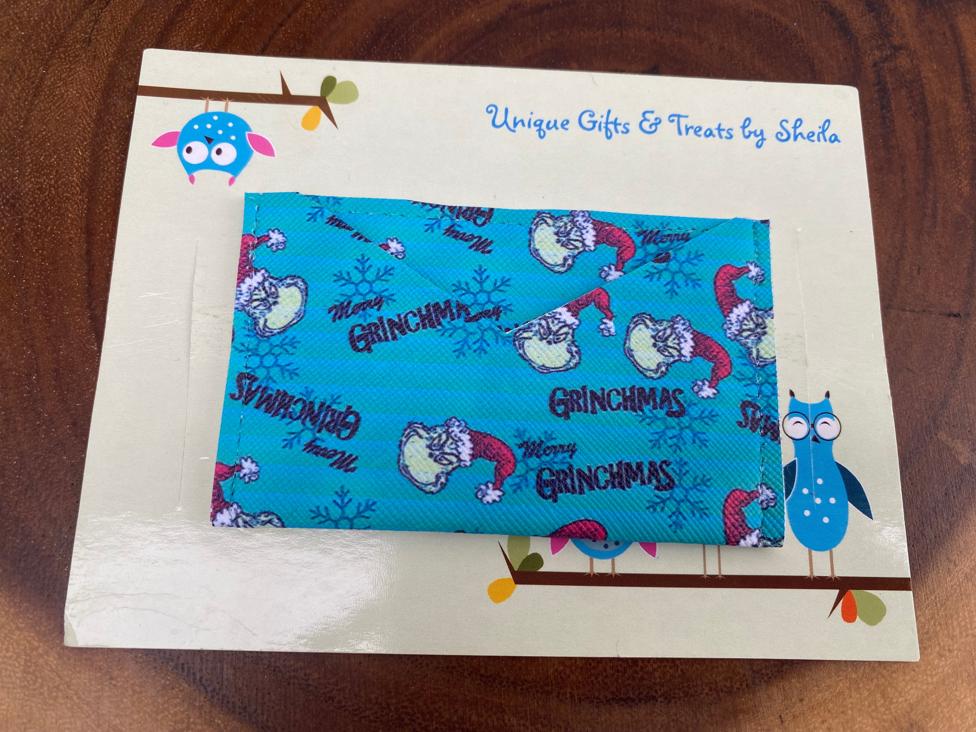 Green Christmas Monster Gift Card Holder