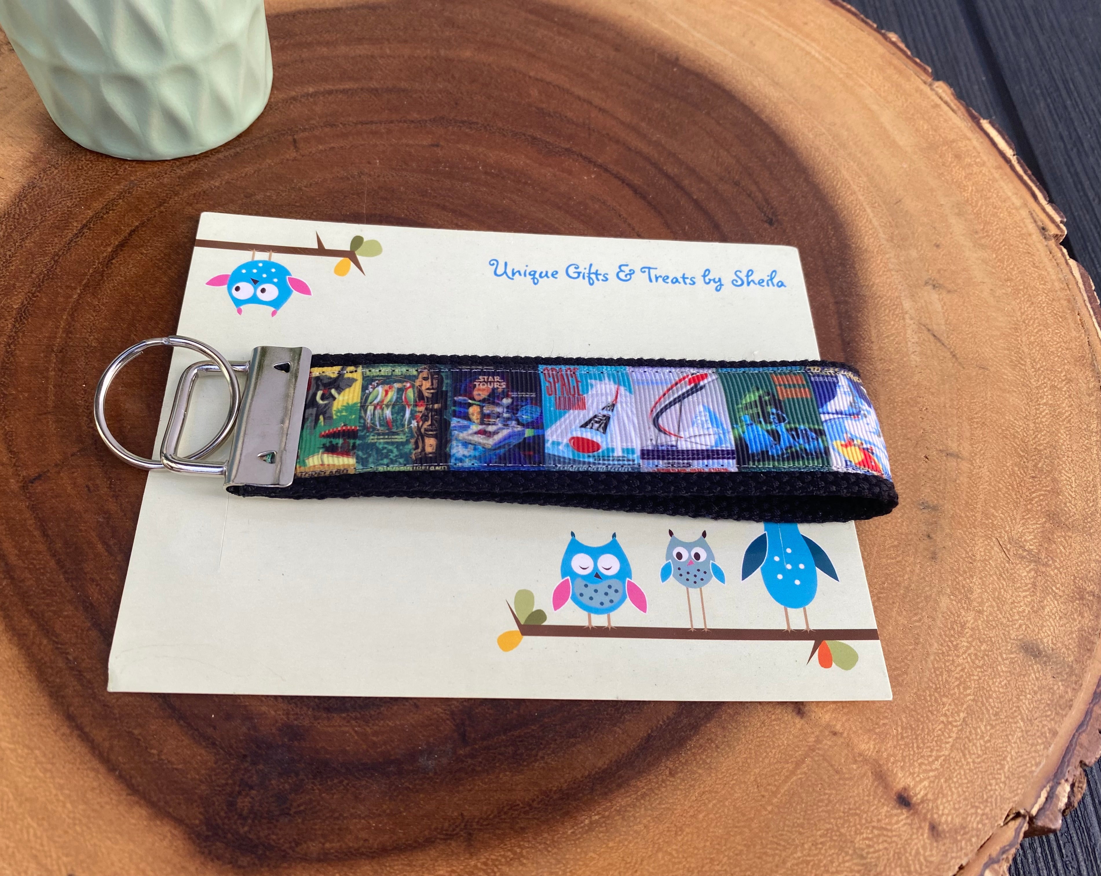 Disney Ride Posters Keychain; Keyfob