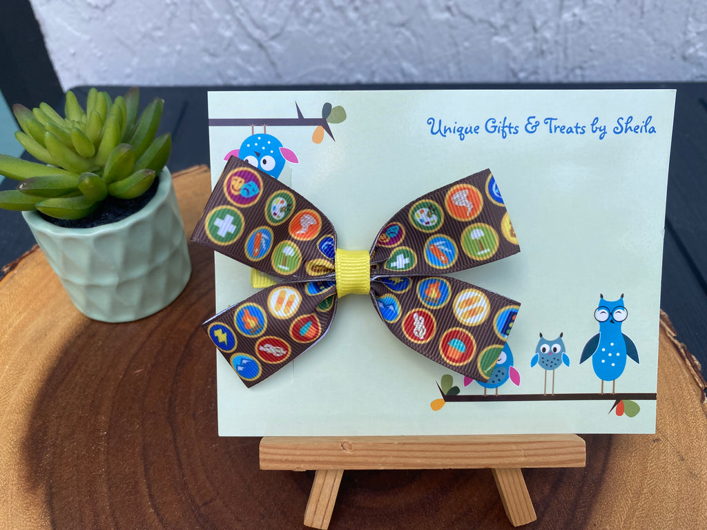 Disney Up; Wilderness Explorer Badge Hairbow