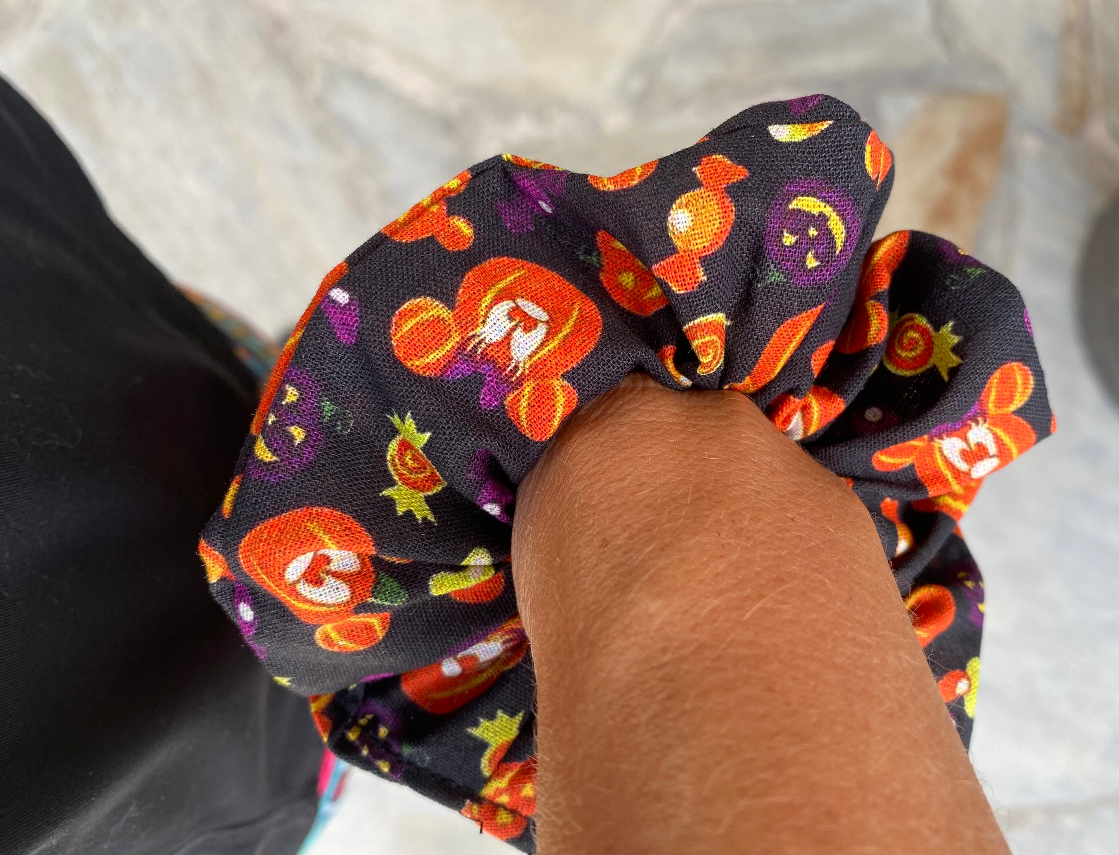 Mickey Pumpkins Halloween Scrunchie