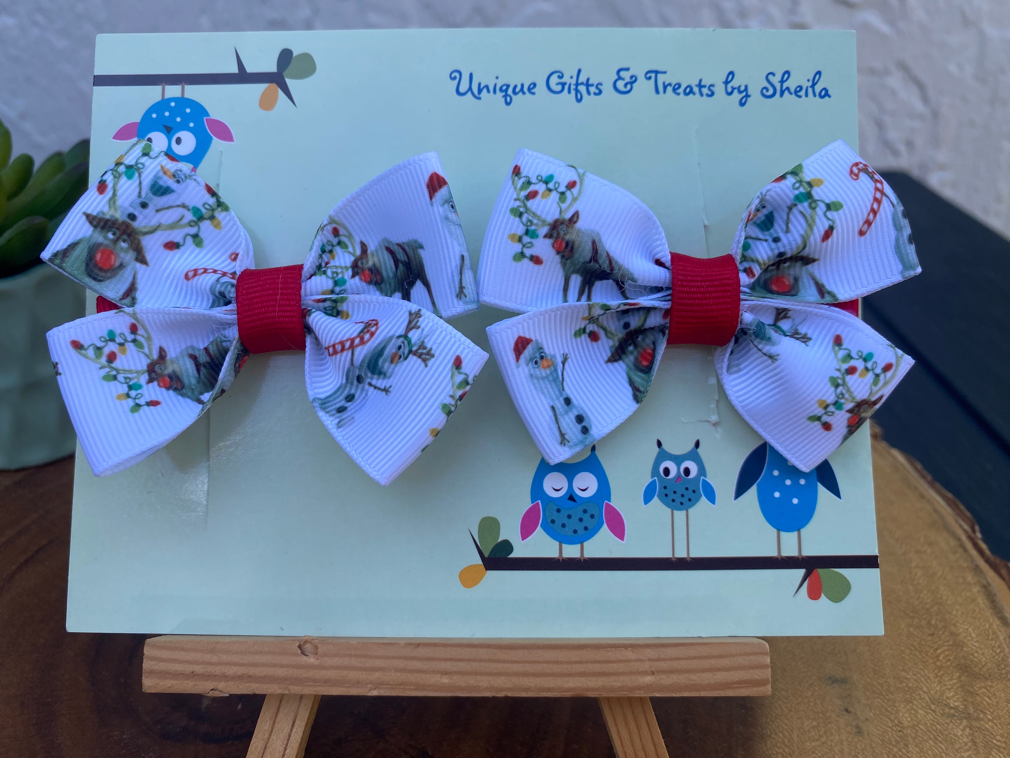 Olaf and Sven Christmas Hairbows