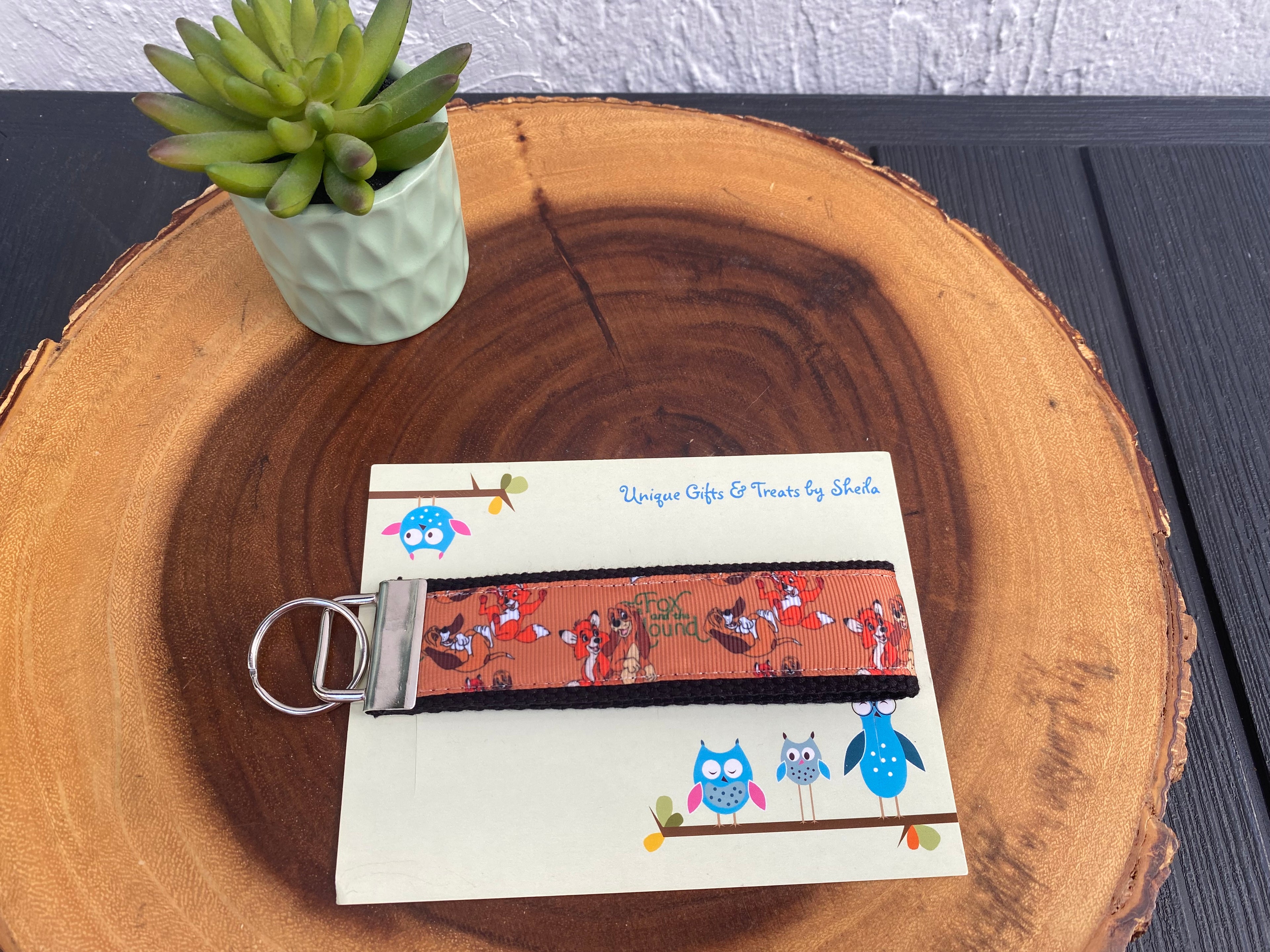 Fox and The Hound Keychain; Keyfob