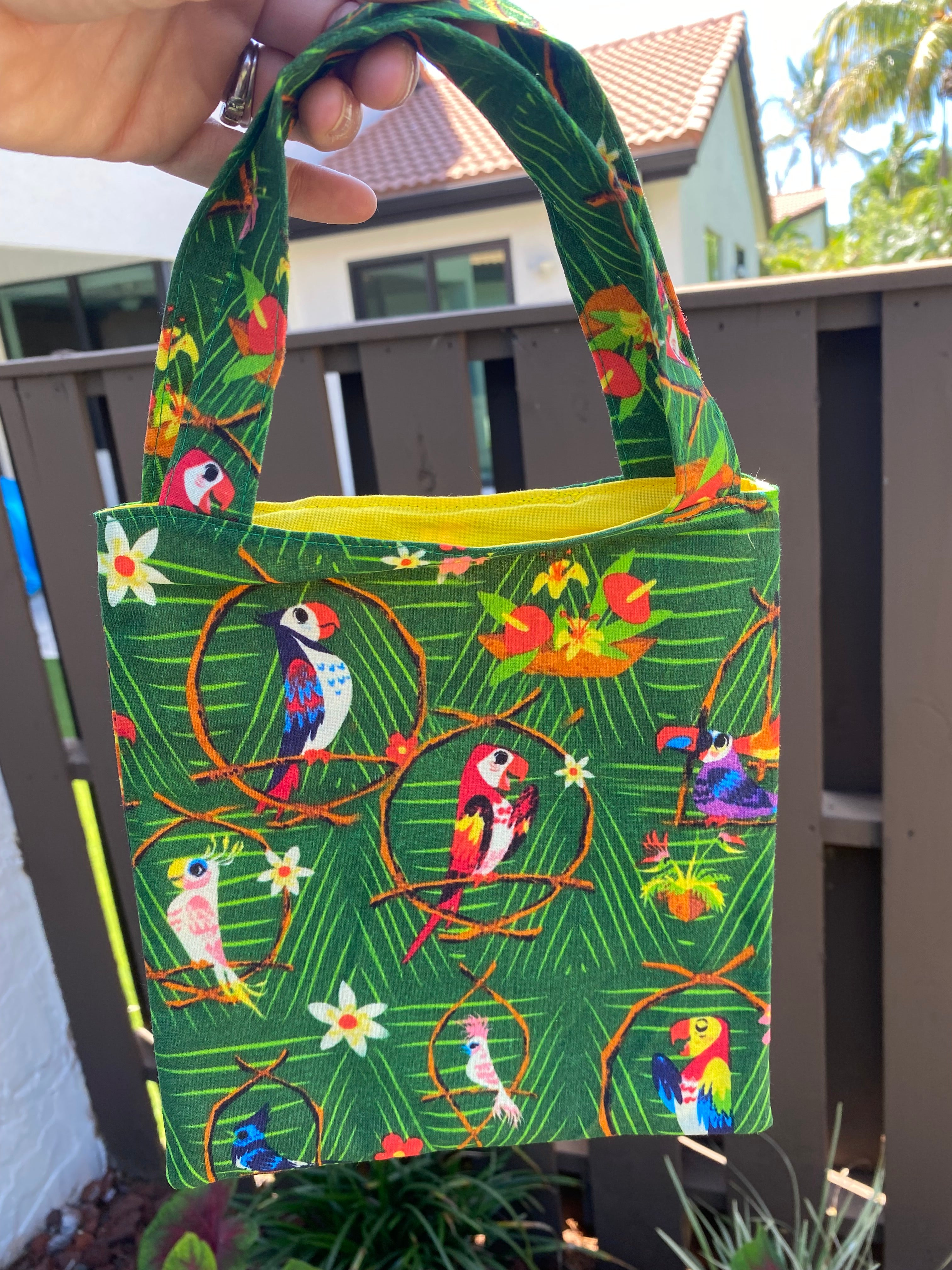 Tiki Room; Parrot Gift Bag; Tote
