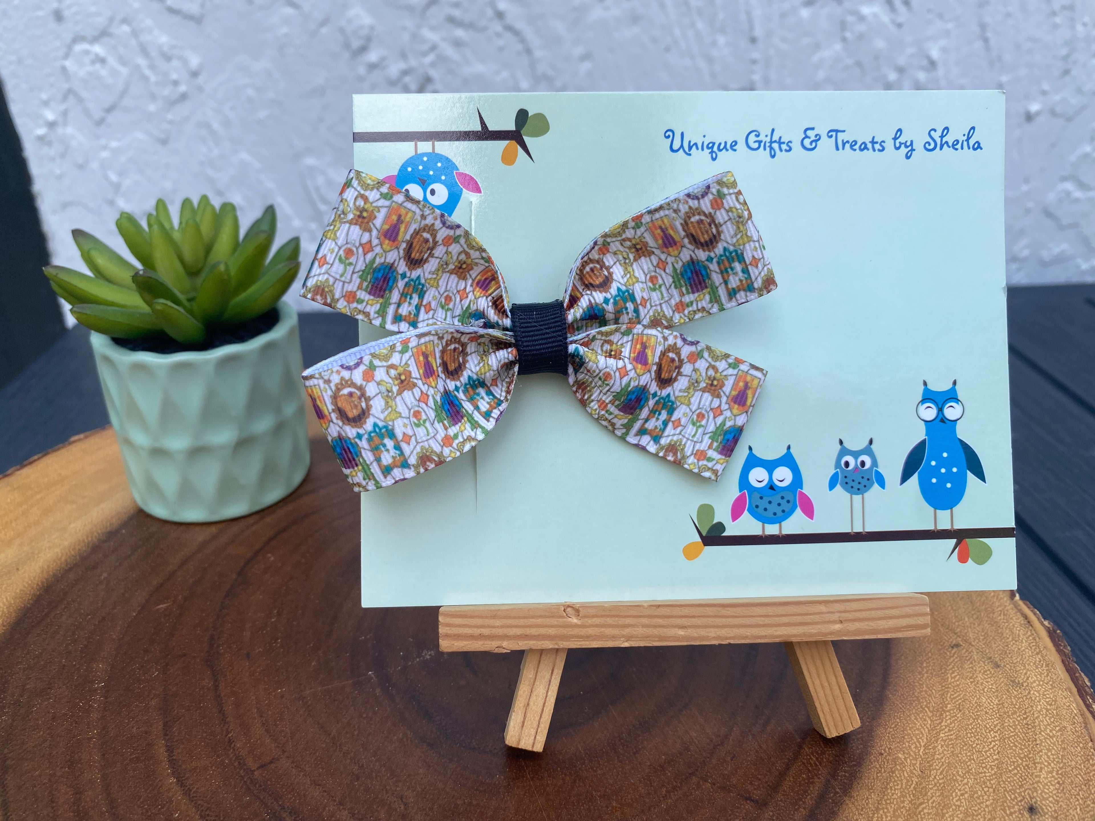 Beauty and the Beast Stained Glass Hairbow