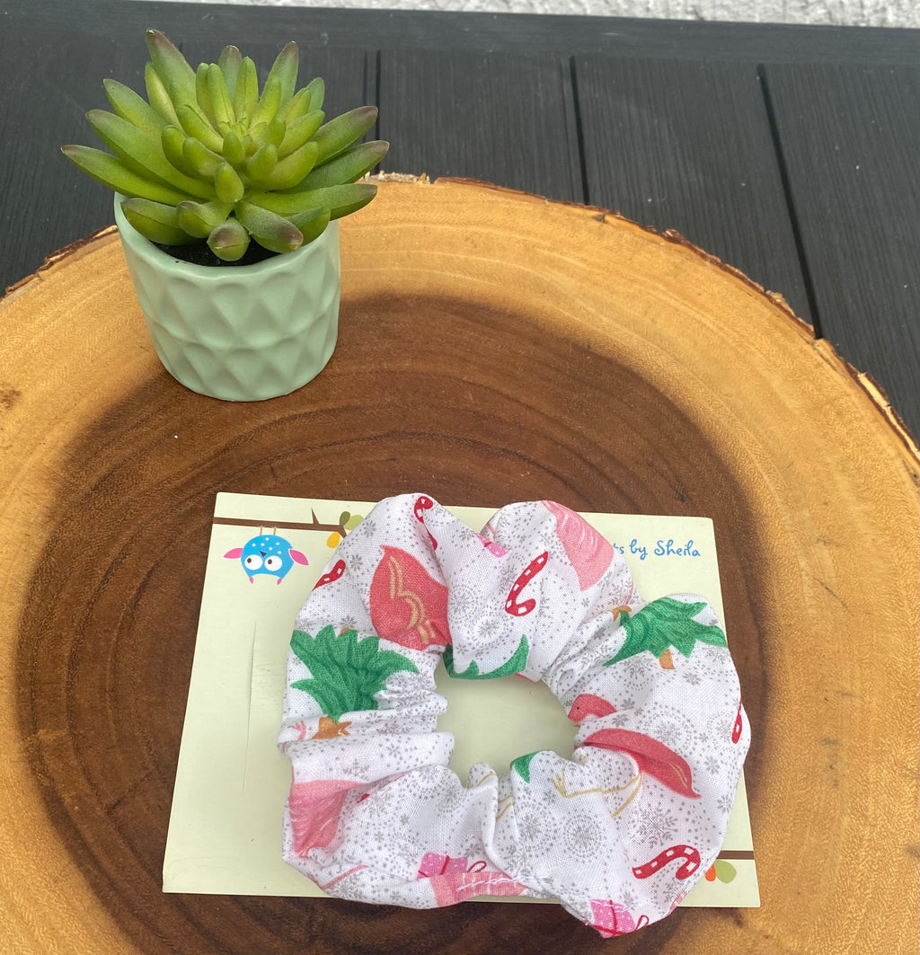 Flamingo Christmas Scrunchie