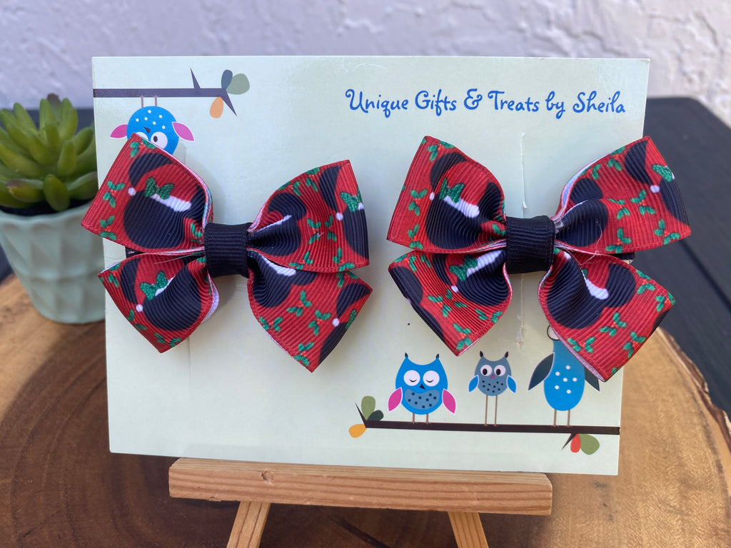 Mickey and Minnie Christmas Hairbows